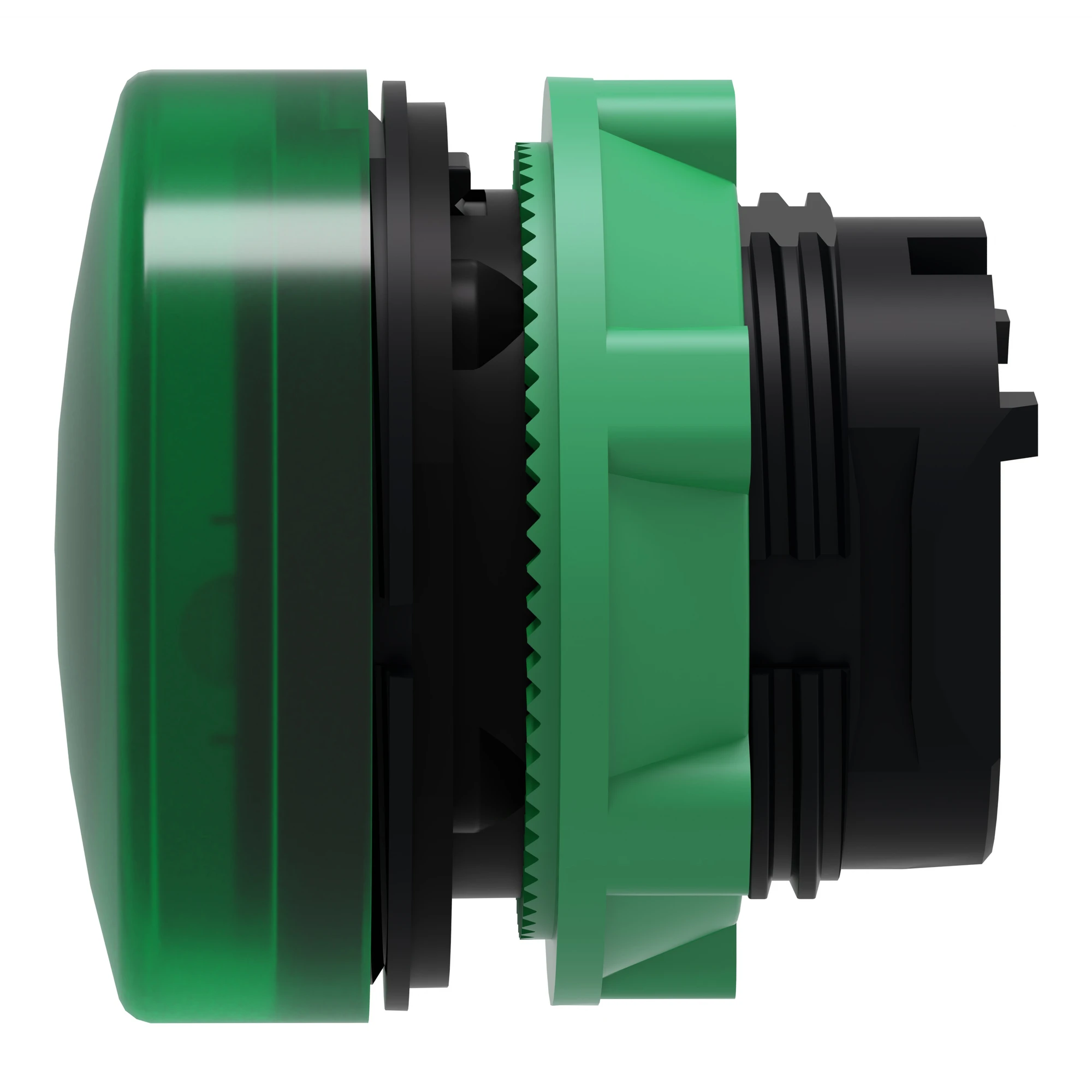 Schneider Electric ZB5AV033S Pilot light, front element, Harmony XB5, plastic, 22mm, green, for universal LED, ribbed dome (img_006)