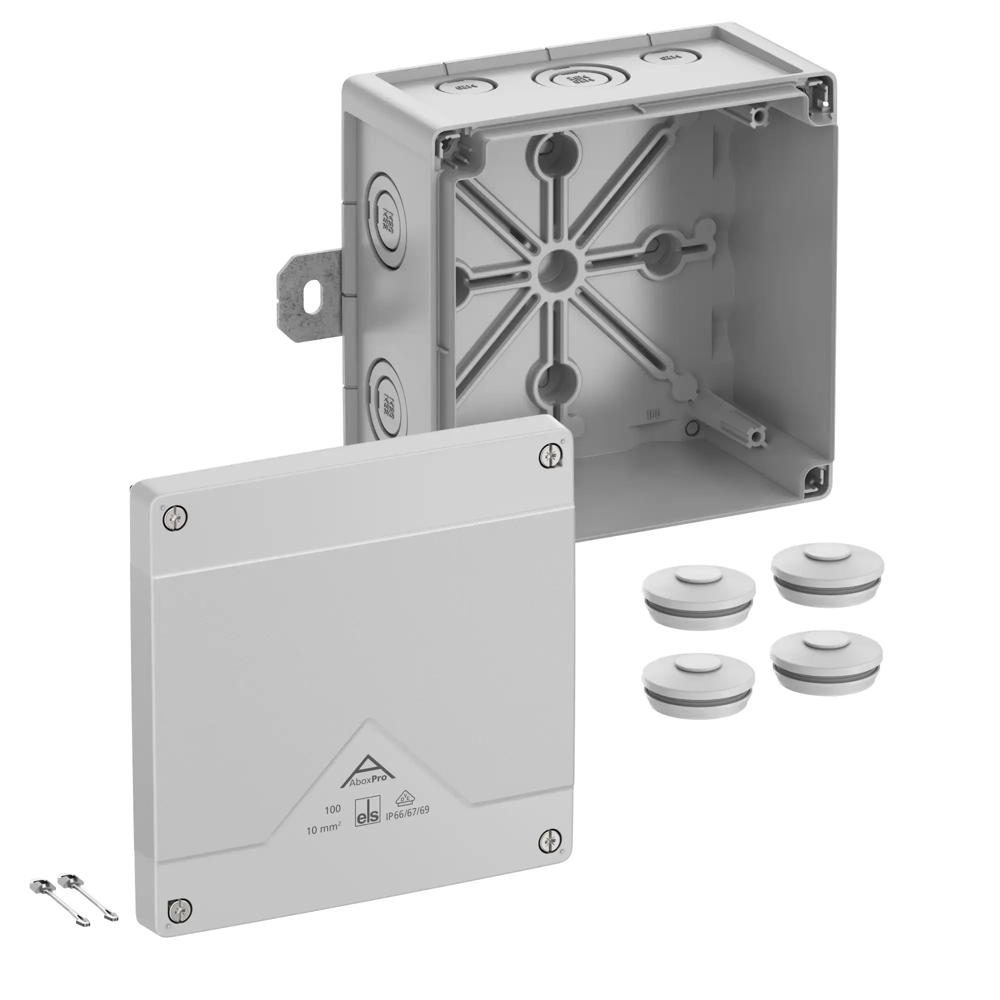 Spelsberg 41040101 Junction box, Type of protection IP66/IP67/IP69, max. 10², IK09, Protection class II, Ui 1000V AC, Ui 1000V DC, DLG, DNV, VDE, Halogen free (img_001)