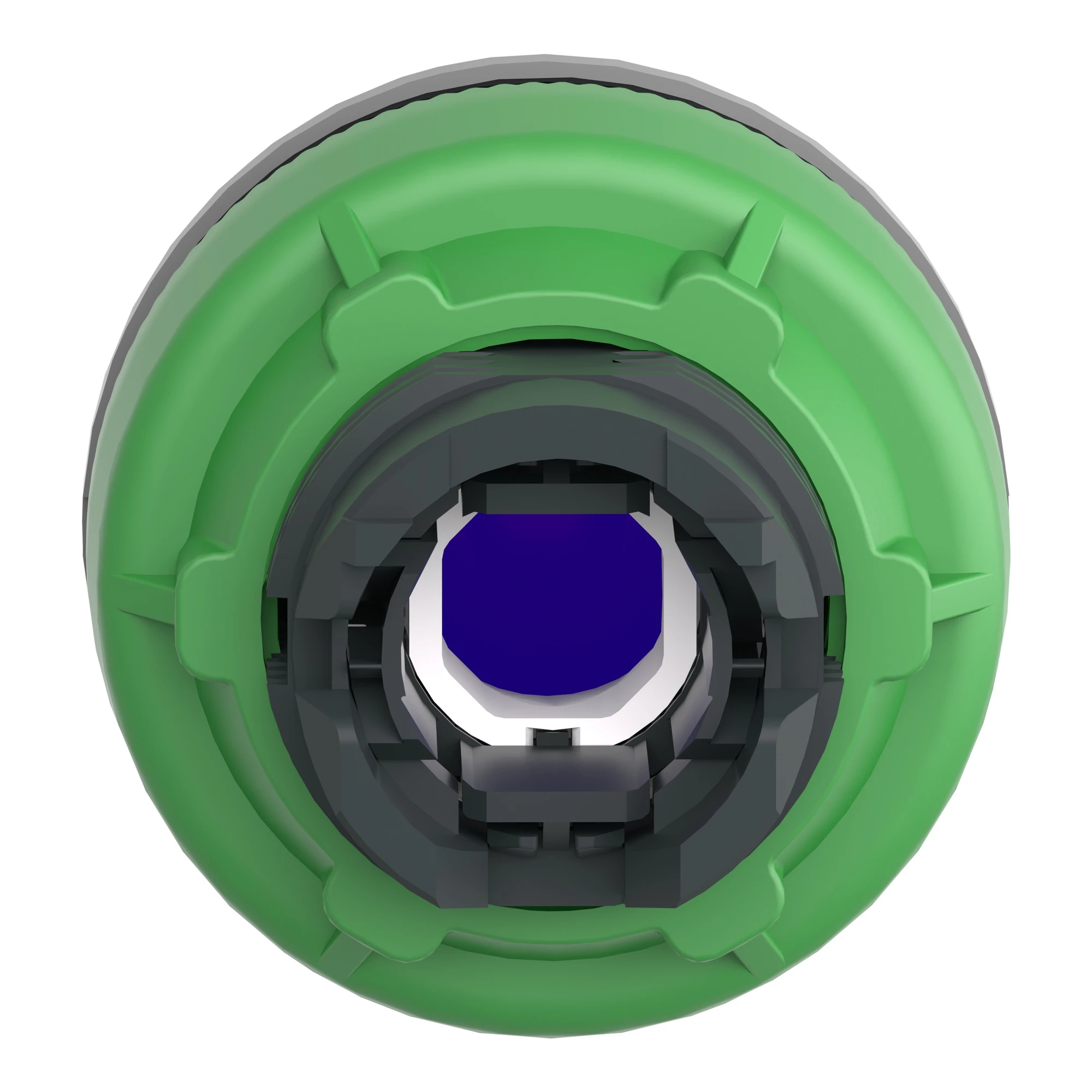 Schneider Electric ZB5FH63C0 Illuminated Push Button, Front Element, Harmony XB5F, Plastic, 30mm, Light Grey, Blue, Projecting, Unlabeled, Latching (img_002)