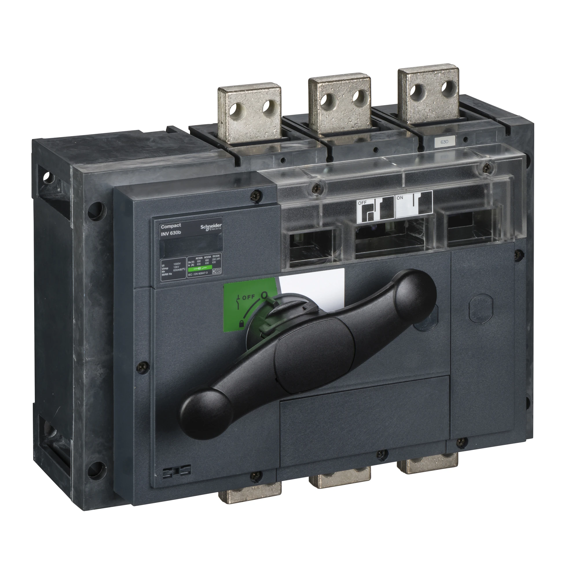 Schneider Electric 31370 Compact Load Break Switch ComPact INV630b 3P 630A Fixed Mount with Black Rotary Drive (img_001)