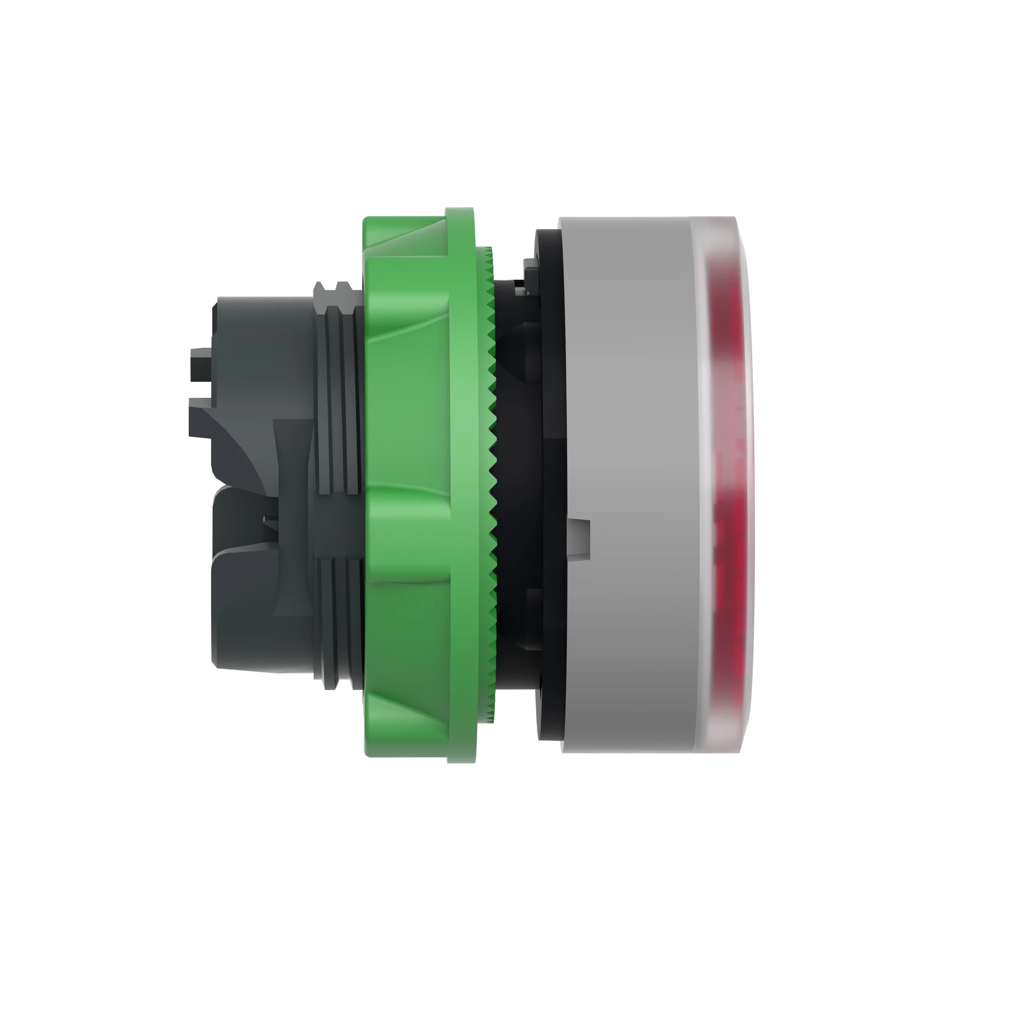Schneider Electric ZB5AW343C0 Illuminated Pushbutton, Front Element, Harmony XB5, Plastic, 22mm, light grey, red, for universal LED (img_003)