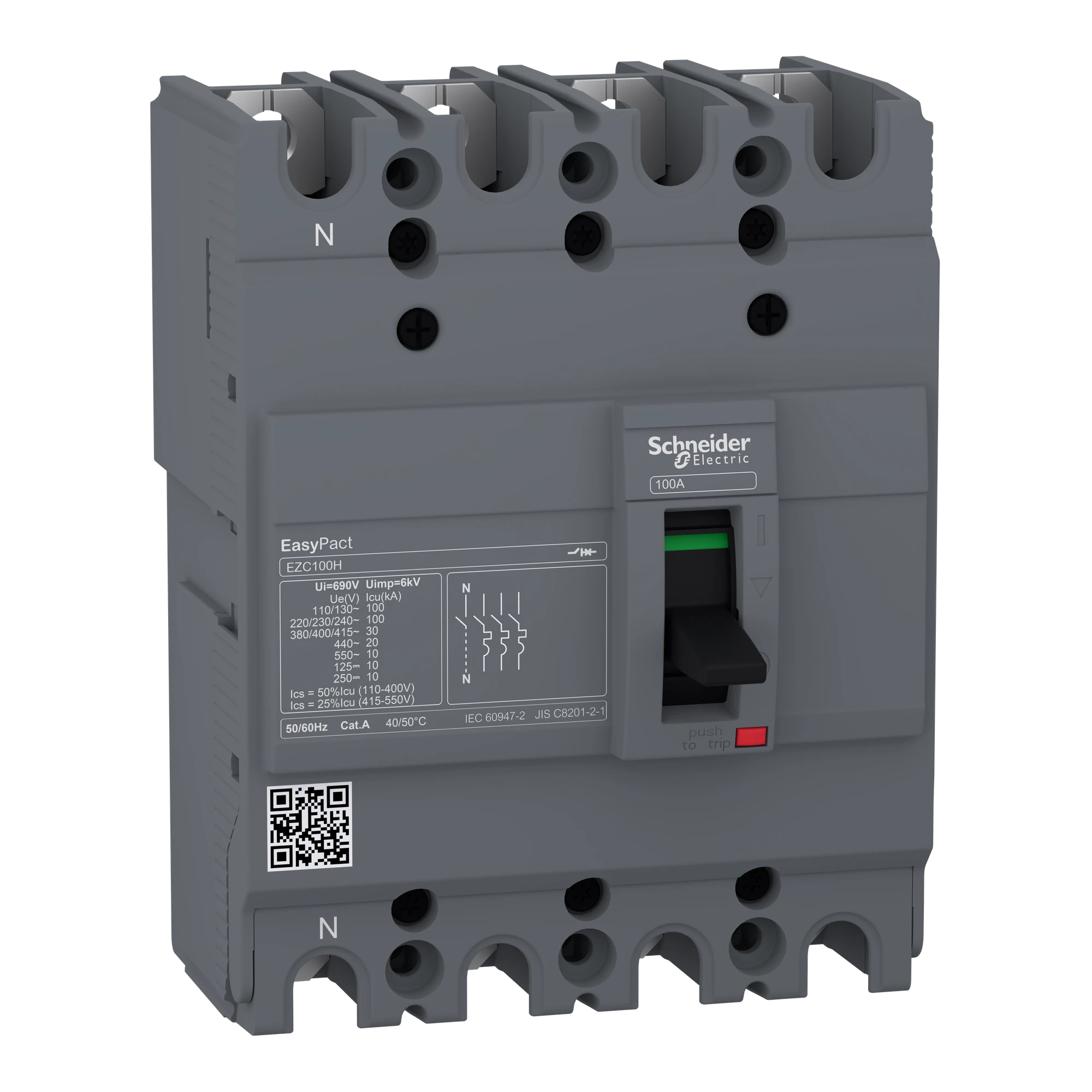 Schneider Electric EZC100H4025 Power circuit breaker Easypact EZC100H, TMD, 25A, 4p/3t (img_001) Schneider Electric EZC100H4025 Power circuit breaker Easypact EZC100H, TMD, 25A, 4p/3t (img_001)