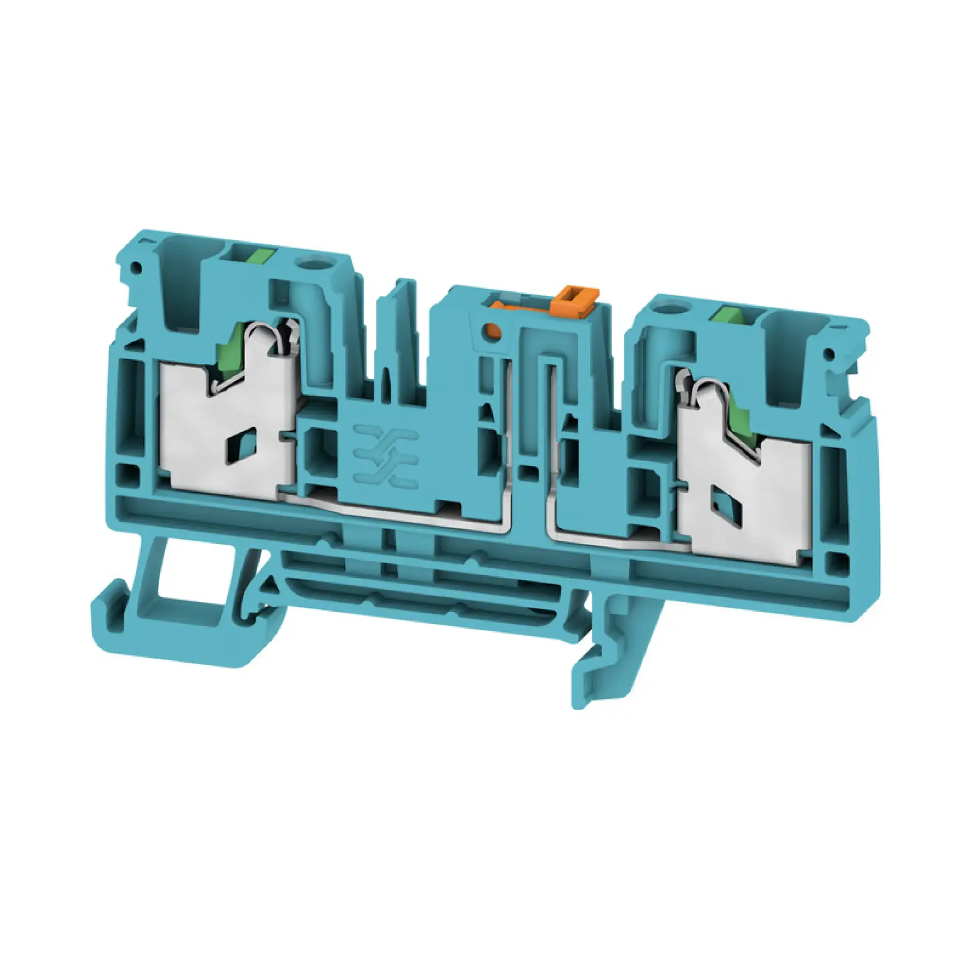 Weidmüller 2941430000 Test-disconnect terminal, SNAP IN, blue, 4 mm², 20 A, 500 V, Number of connections: 2, Number of levels: 1 SDT 4 2C BL (img_001)