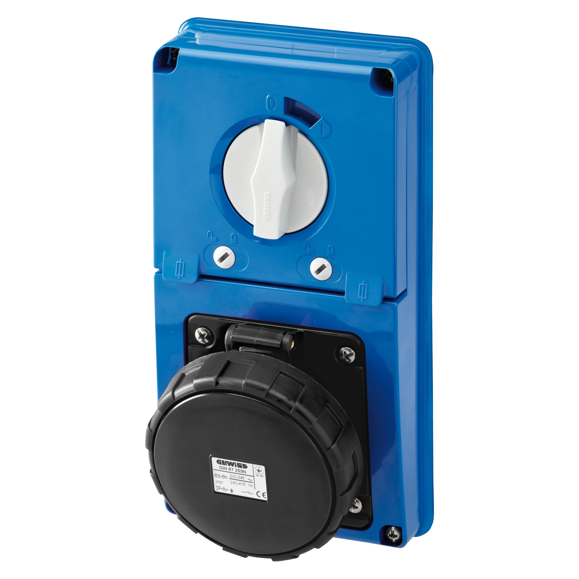 GEWISS GW66354N IEC Steckdose schaltbar/Sicherung senkrecht ohne Gehaeuse 63A/4 pol. 500V IP67 (img_001) GEWISS GW66354N IEC Steckdose schaltbar/Sicherung senkrecht ohne Gehaeuse 63A/4 pol. 500V IP67 (img_001)