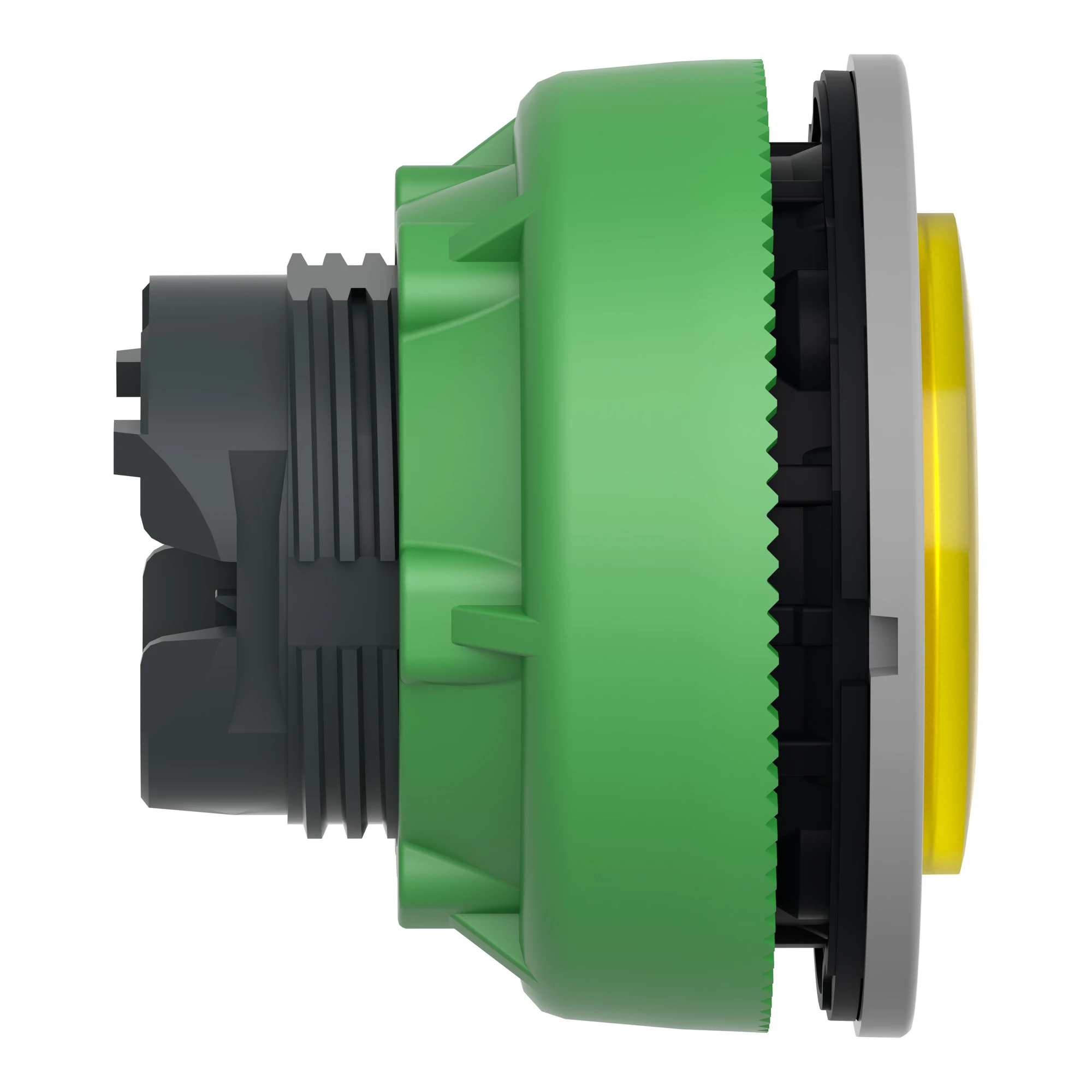 Schneider Electric ZB5FH83C0 Illuminated Push Button, Front Element, Harmony XB5F, Plastic, 30mm, Light Grey, Yellow, Prominent, Unlabeled, Latching (img_003)