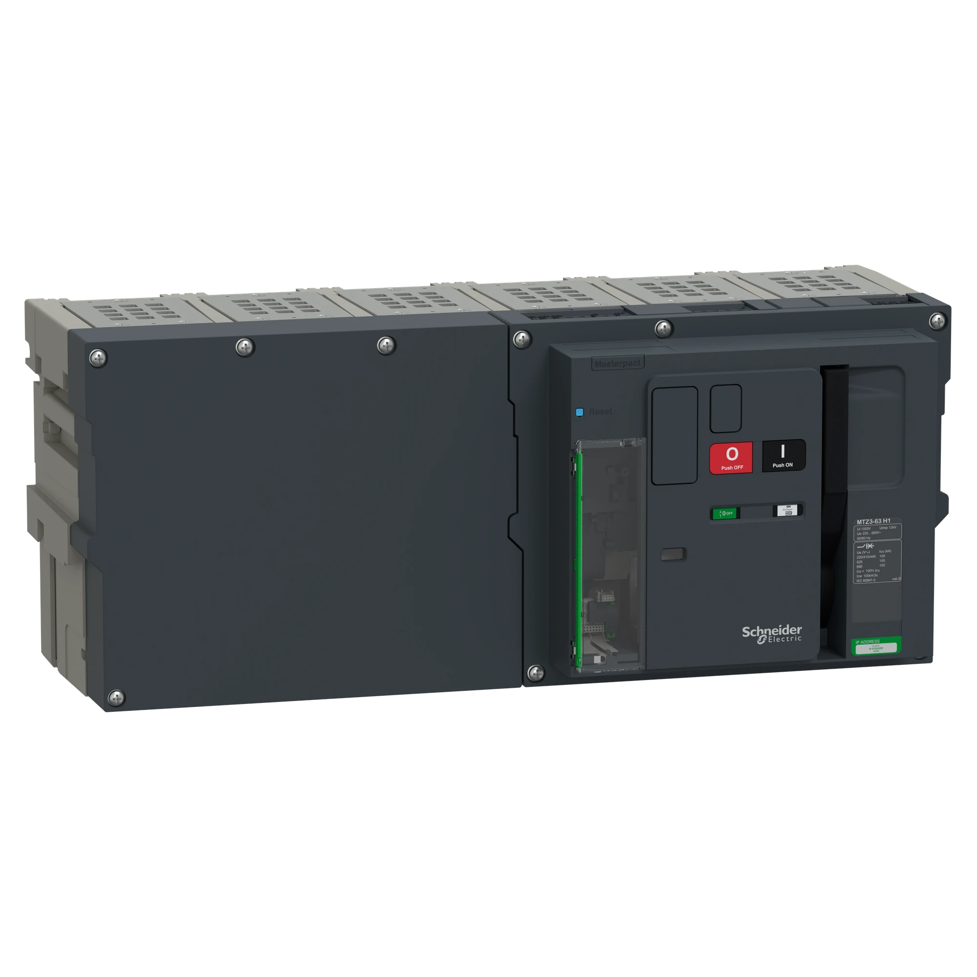 Schneider Electric LV948348 MasterPacT MTZ3 63 6300A H1 100kA/440VAC (Icu) 3P Grundschalter Einschub für MicroLogic Active (img_001) Schneider Electric LV948348 MasterPacT MTZ3 63 6300A H1 100kA/440VAC (Icu) 3P Grundschalter Einschub für MicroLogic Active (img_001)