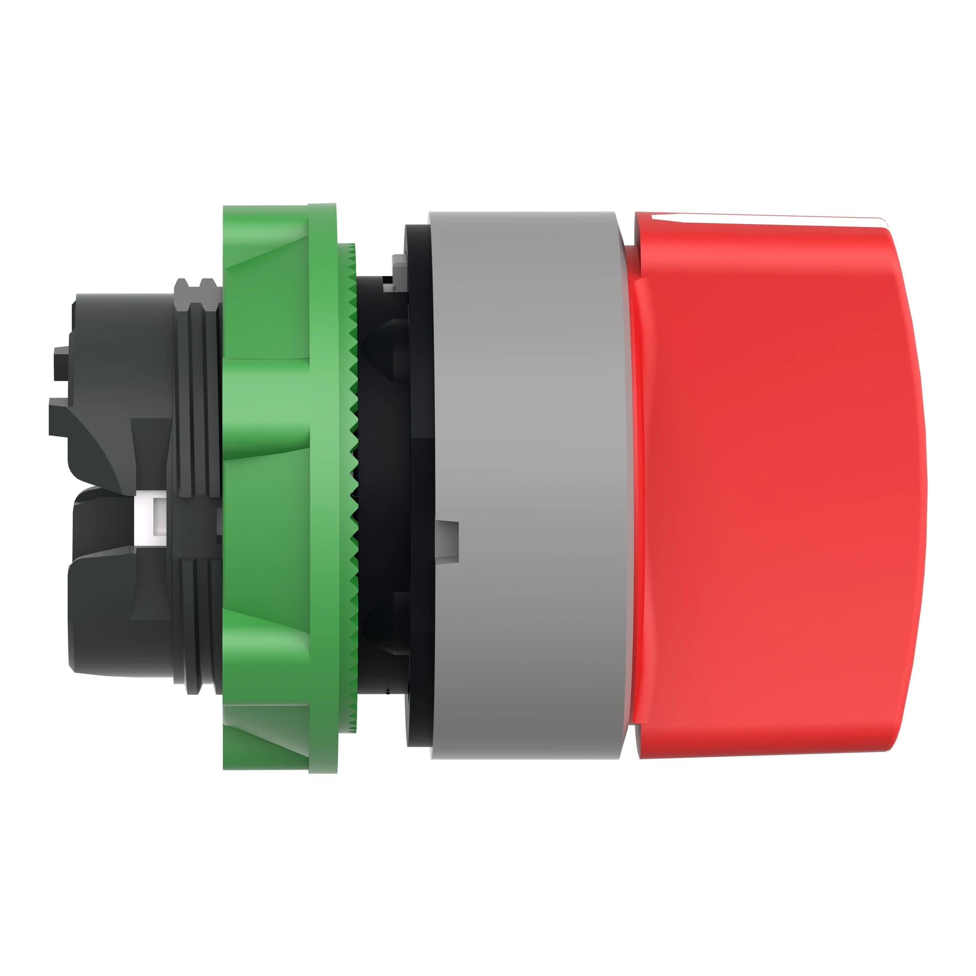 Schneider Electric ZB5AD304C0 Selector switch, front element, Harmony XB5, plastic, 22mm, light grey, red, 3 positions, latching (img_002)