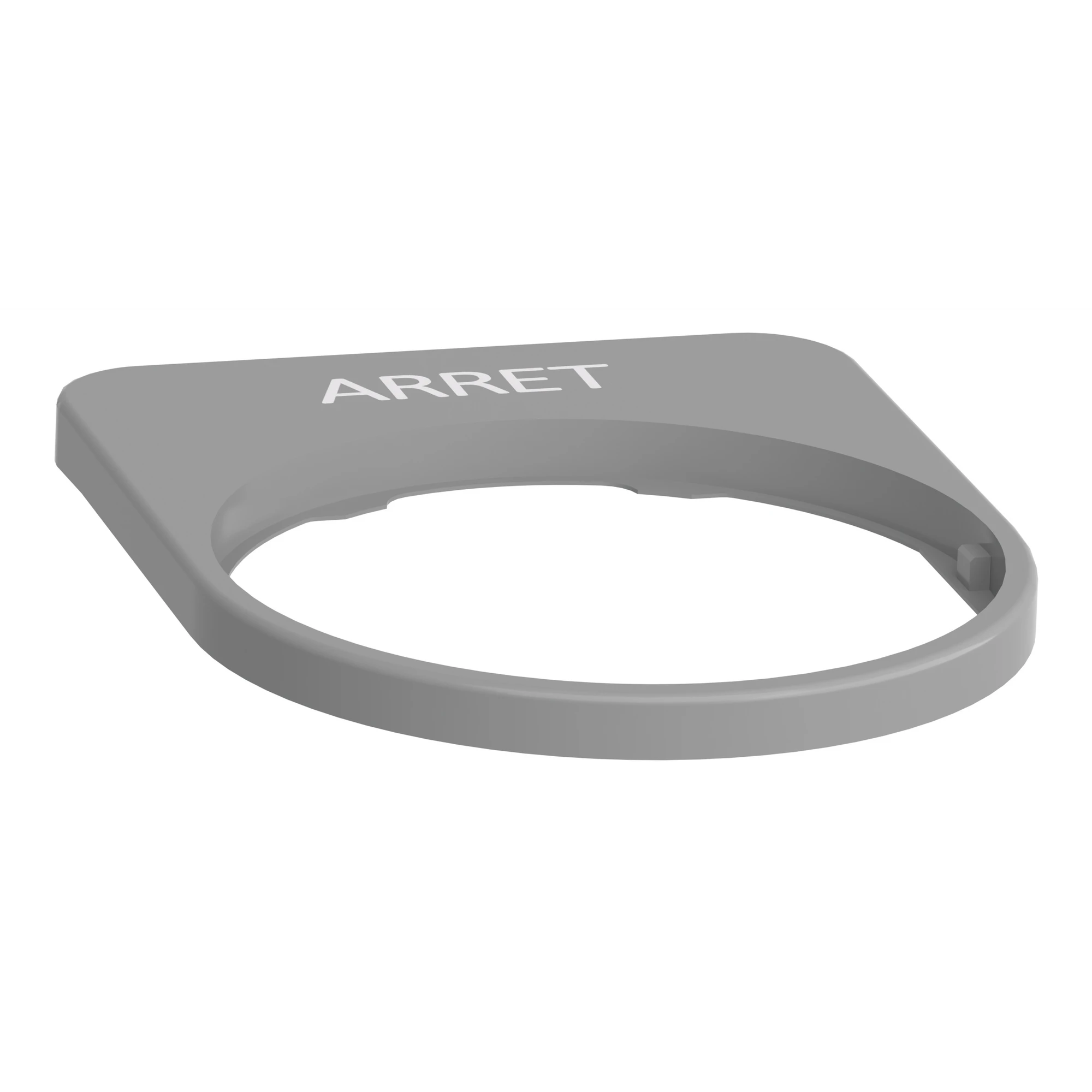 Schneider Electric ZBYFP2104C0 Label holder 40x50mm, with ARRET labeling, for Harmony 30mm, in grey (img_007) Schneider Electric ZBYFP2104C0 Label holder 40x50mm, with ARRET labeling, for Harmony 30mm, in grey (img_007)