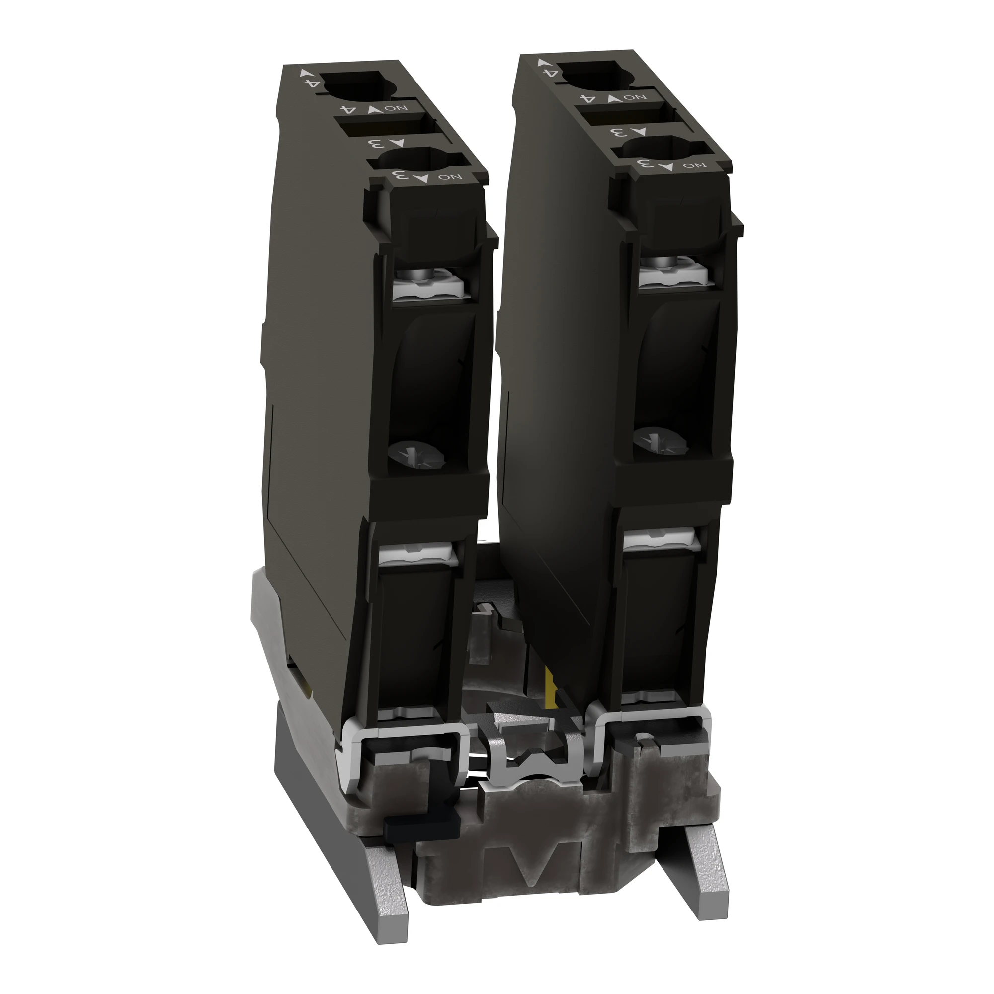 Schneider Electric ZD4PA203 Auxiliary contact block with mounting flange, Harmony XB4, Metal, 22mm, for joysticks with 4 directions, 1NC per direction, screw clamp (img_007) Schneider Electric ZD4PA203 Auxiliary contact block with mounting flange, Harmony XB4, Metal, 22mm, for joysticks with 4 directions, 1NC per direction, screw clamp (img_007)