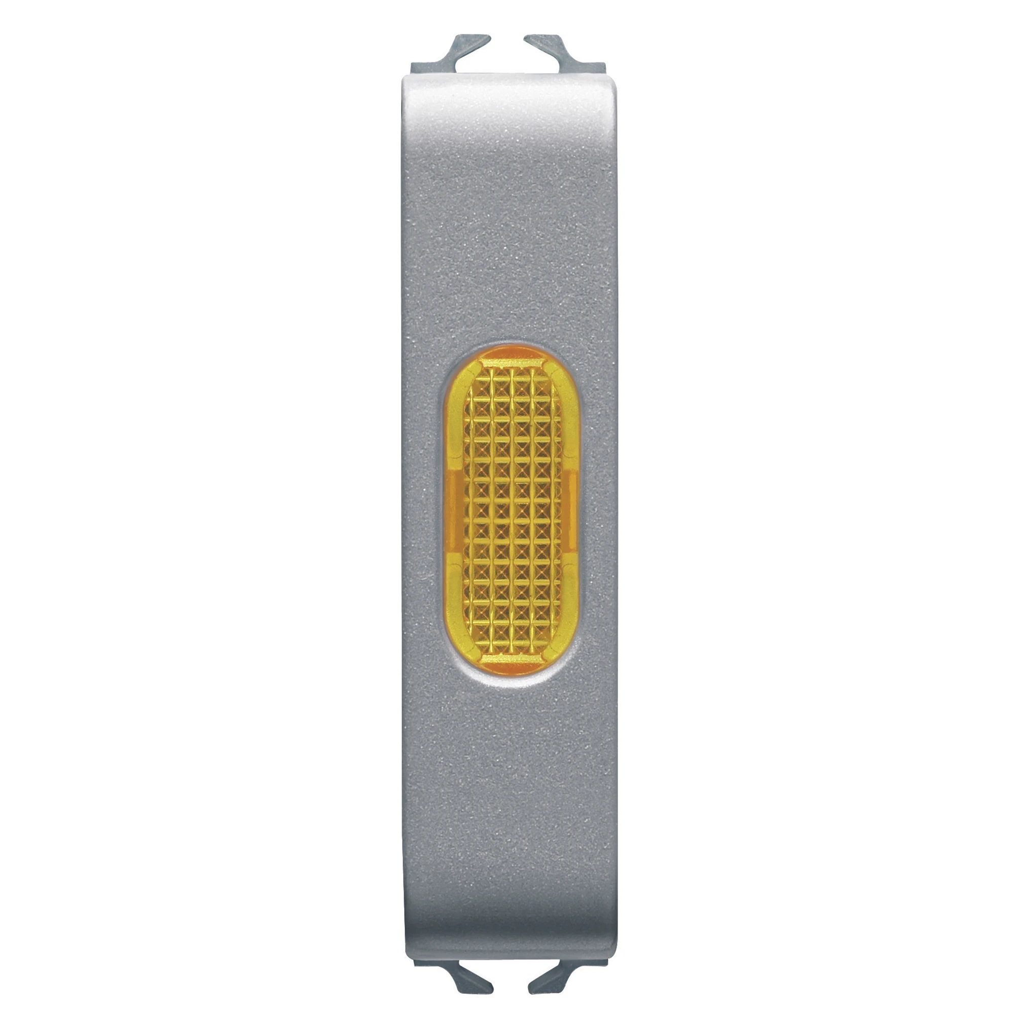 GEWISS GW14644 SINGLE INDICATOR LAMP - AMBER - 1/2 MODULE - TITANIUM - CHORUSMART (img_001)