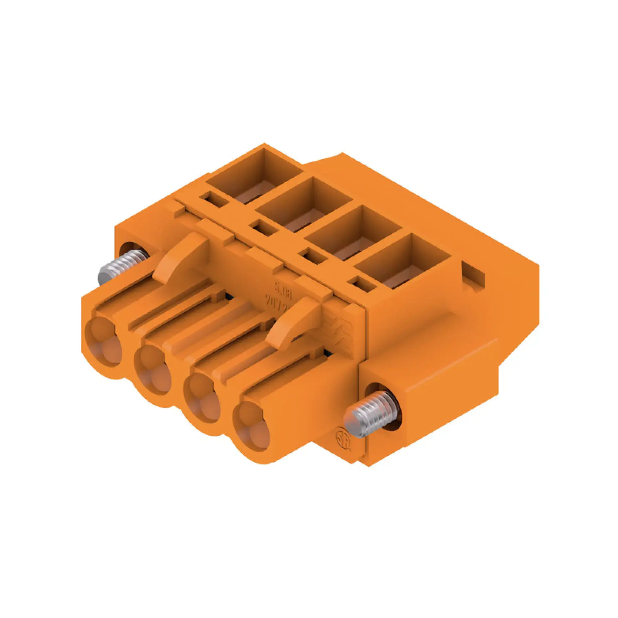 Weidmüller 1949820000 PCB connector (wire connection), 320 V, 23 A, Pitch in mm: 5.08, 4 mm², Number of poles: 4, Clamping yoke connection, Box (img_001)