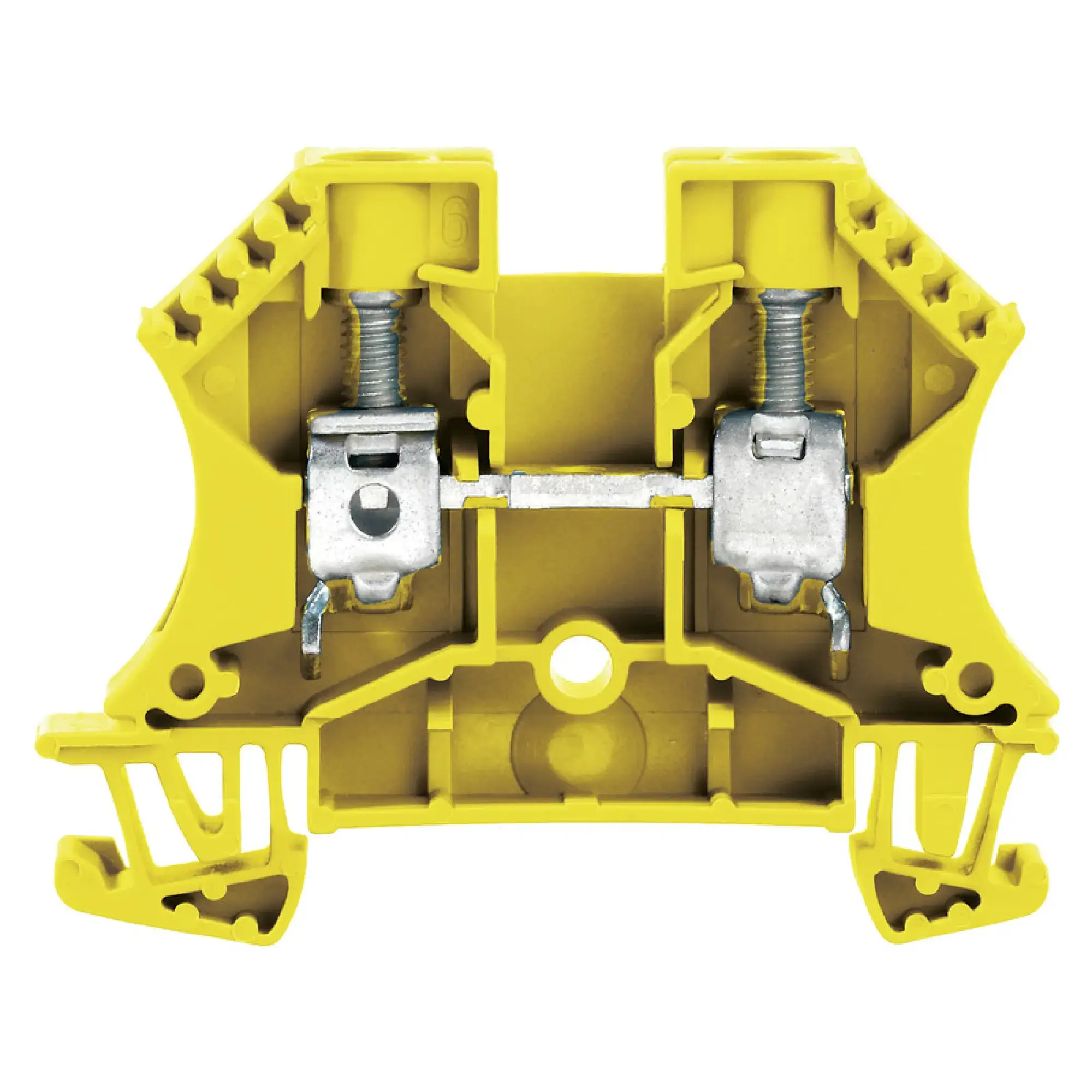 Weidmüller 1833350000 Feed-through terminal block, Screw connection, yellow, 10 mm², 57 A, 1000 V, Number of connections: 2 (img_001)