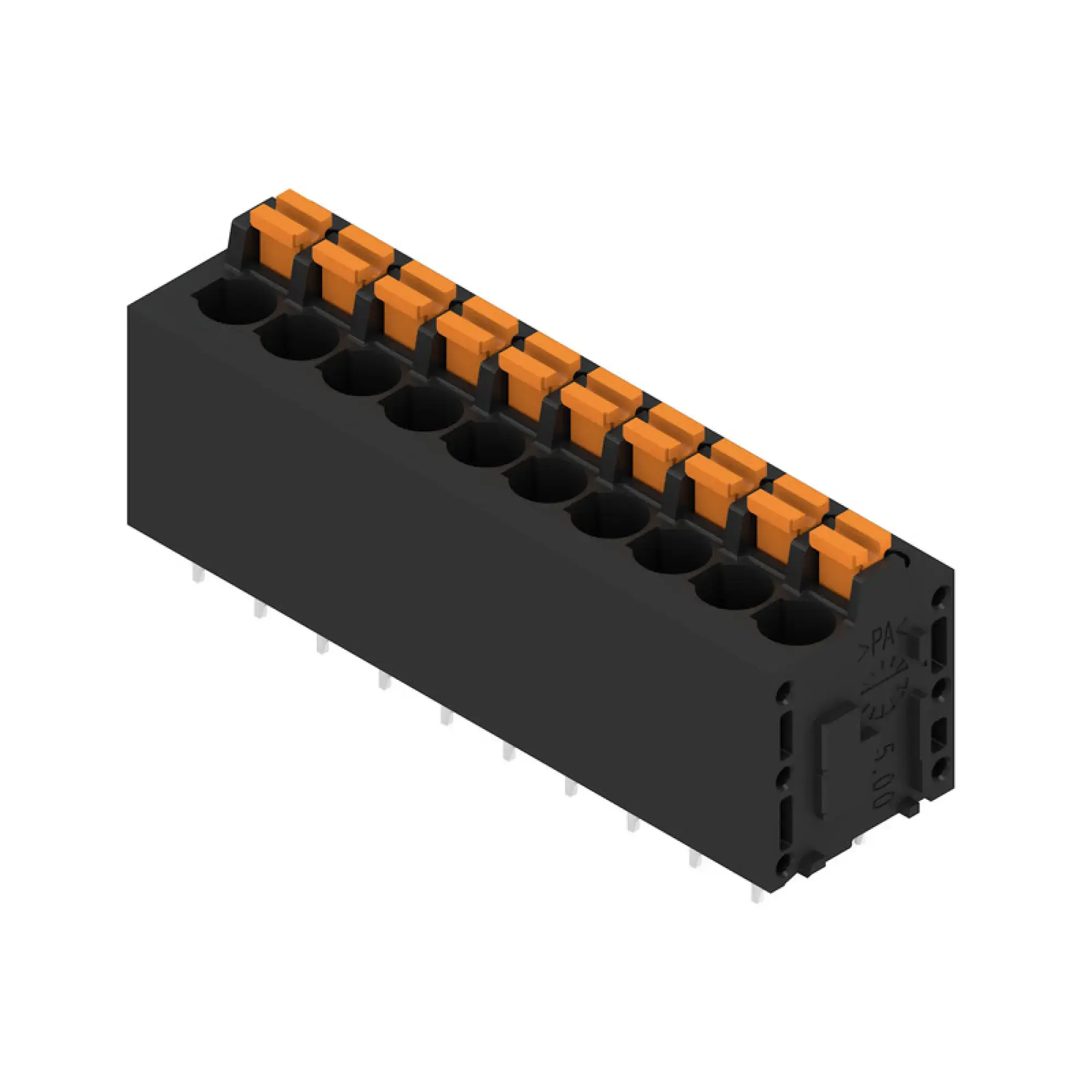 Weidmüller 1425120000 PCB terminal, 320 V, 24 A, Pitch in mm: 5.00, 2.5 mm², Number of poles: 10, PUSH IN with actuator, THT solder connection, 180°, Box (img_001) Weidmüller 1425120000 PCB terminal, 320 V, 24 A, Pitch in mm: 5.00, 2.5 mm², Number of poles: 10, PUSH IN with actuator, THT solder connection, 180°, Box (img_001)