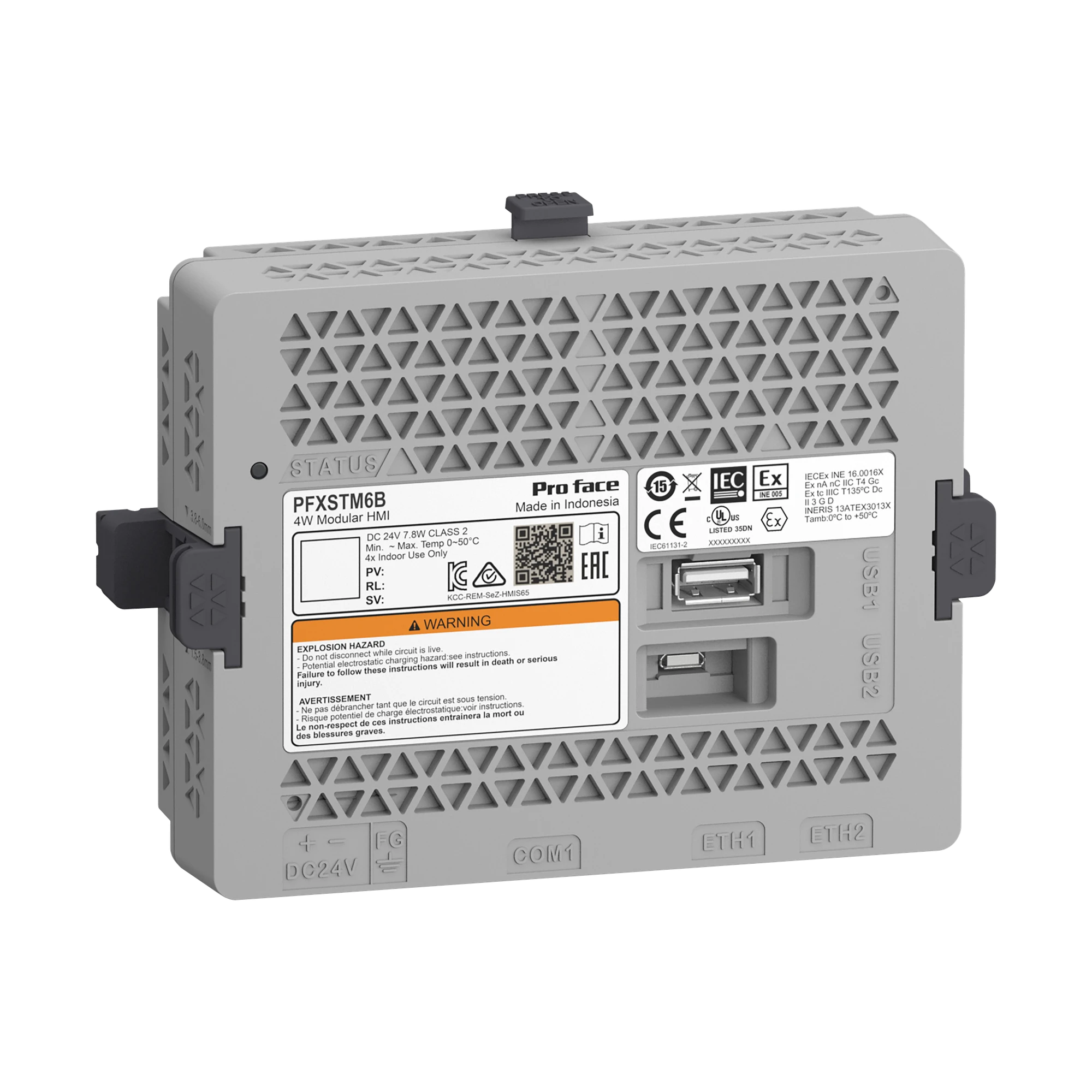 Schneider Electric PFXSTM6B Pro-face STM6000 Computing Unit, Basic HMI, modular, 22mm mounting, 2 x Ethernet, 2 x serial COM, USB, spare part (img_001) Schneider Electric PFXSTM6B Pro-face STM6000 Computing Unit, Basic HMI, modular, 22mm mounting, 2 x Ethernet, 2 x serial COM, USB, spare part (img_001)
