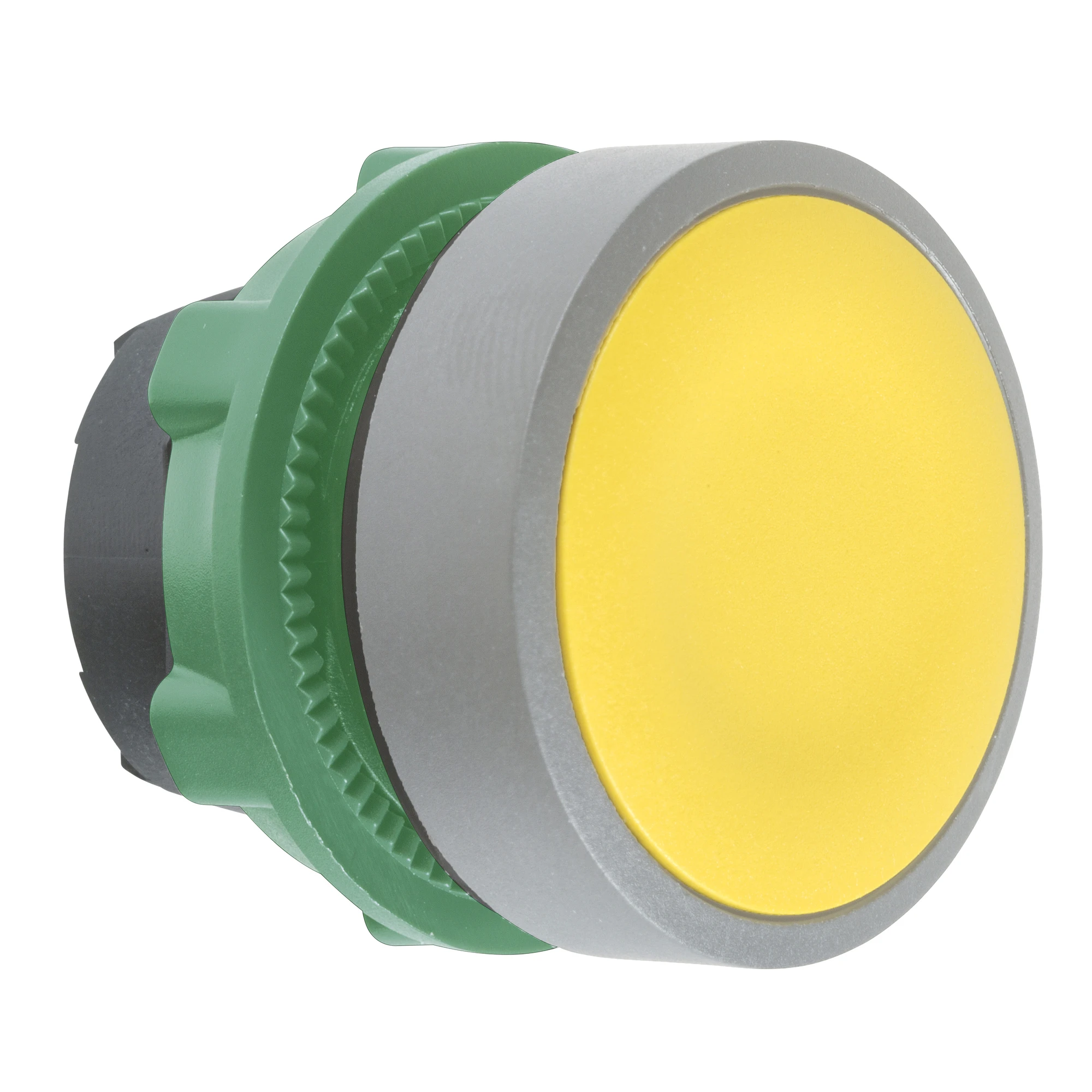 Schneider Electric ZB5AH05C0 Push-button, Front element, Harmony XB5, Plastic, 22mm, light grey, yellow, unlabelled, latching (img_001)