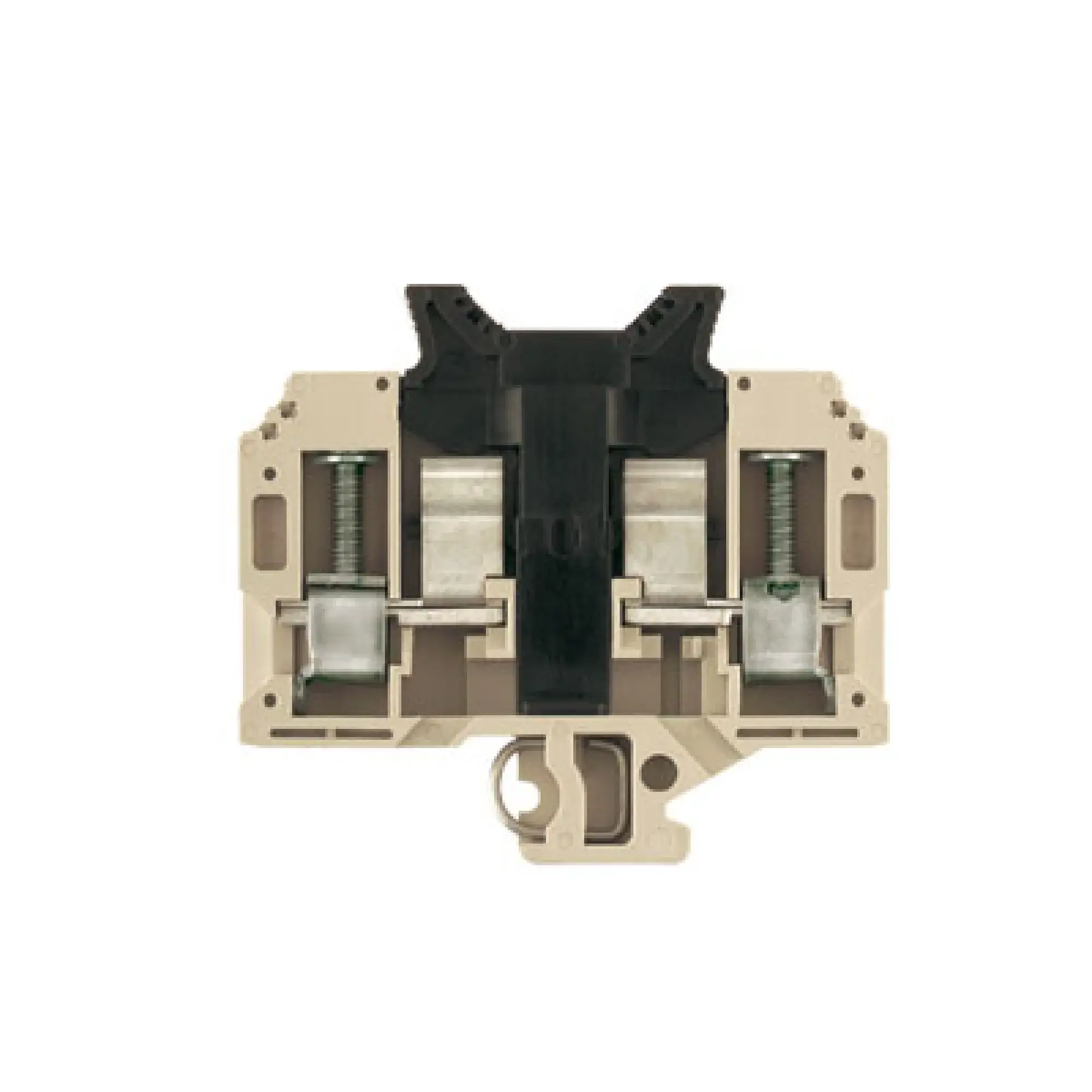 Weidmüller 9509580000 Fuse terminal, Screw connection, dark beige, 10 mm², 13 A, 440 V, Number of connections: 2, Number of levels: 1, TS 32 (img_001)