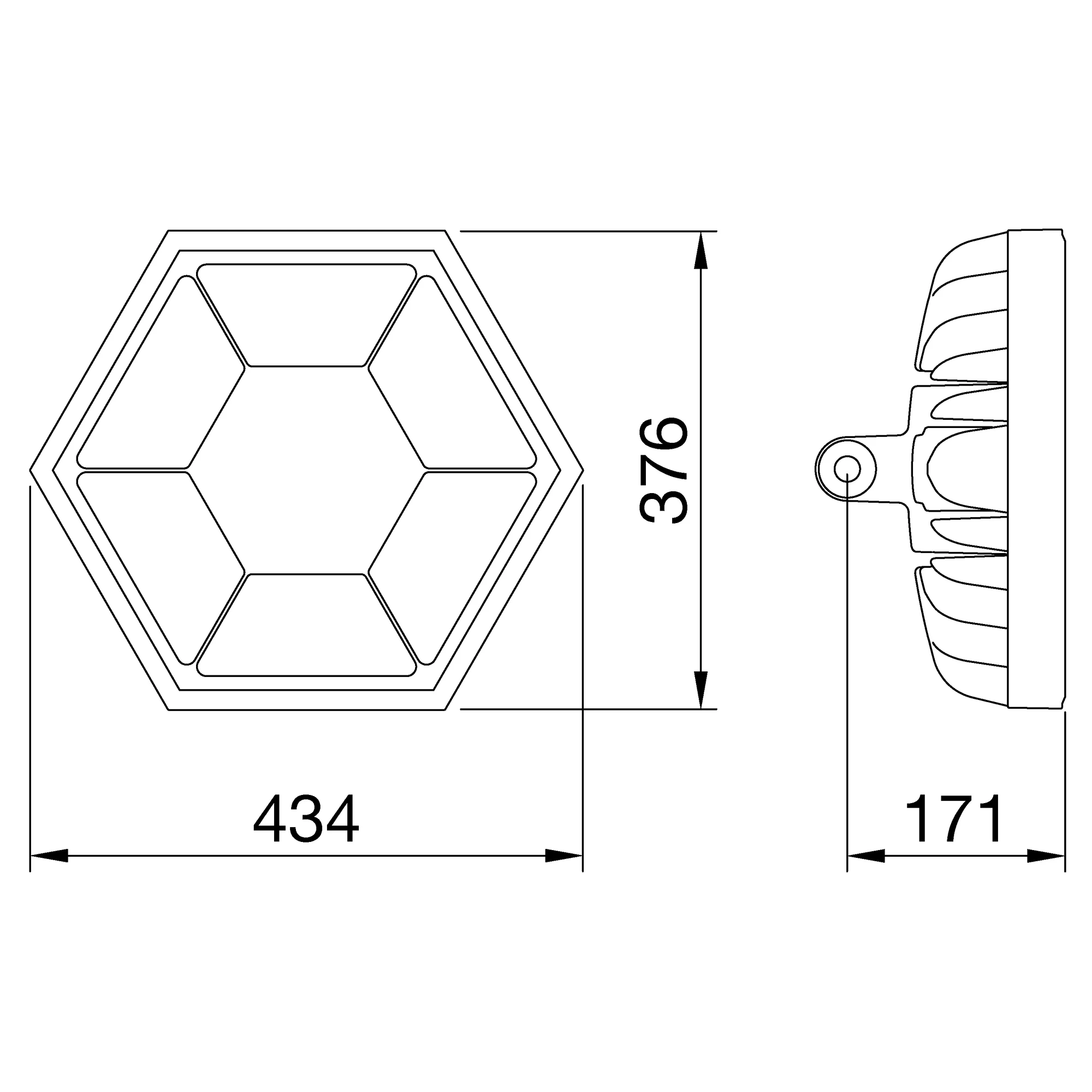 GEWISS GWS6344GD57K ESALITE HB - 20K - 90° OPTIC - DALI - 5700 K (CRI 80) - IP66 - CLASS I - RAL 9006 GREY (img_002)