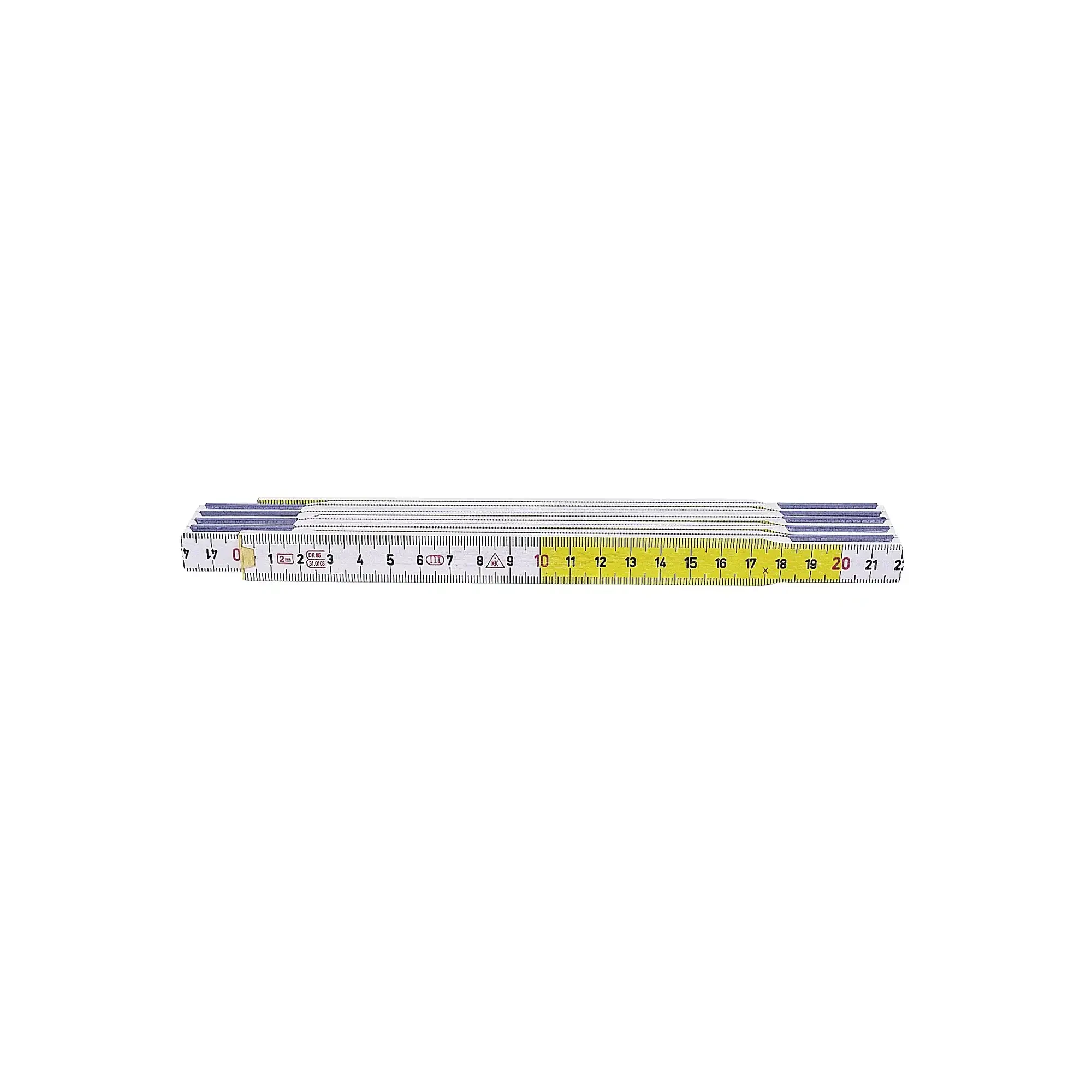 MEDID 4040 Folding rule of wood TOP yellow/white 2 m (img_001)