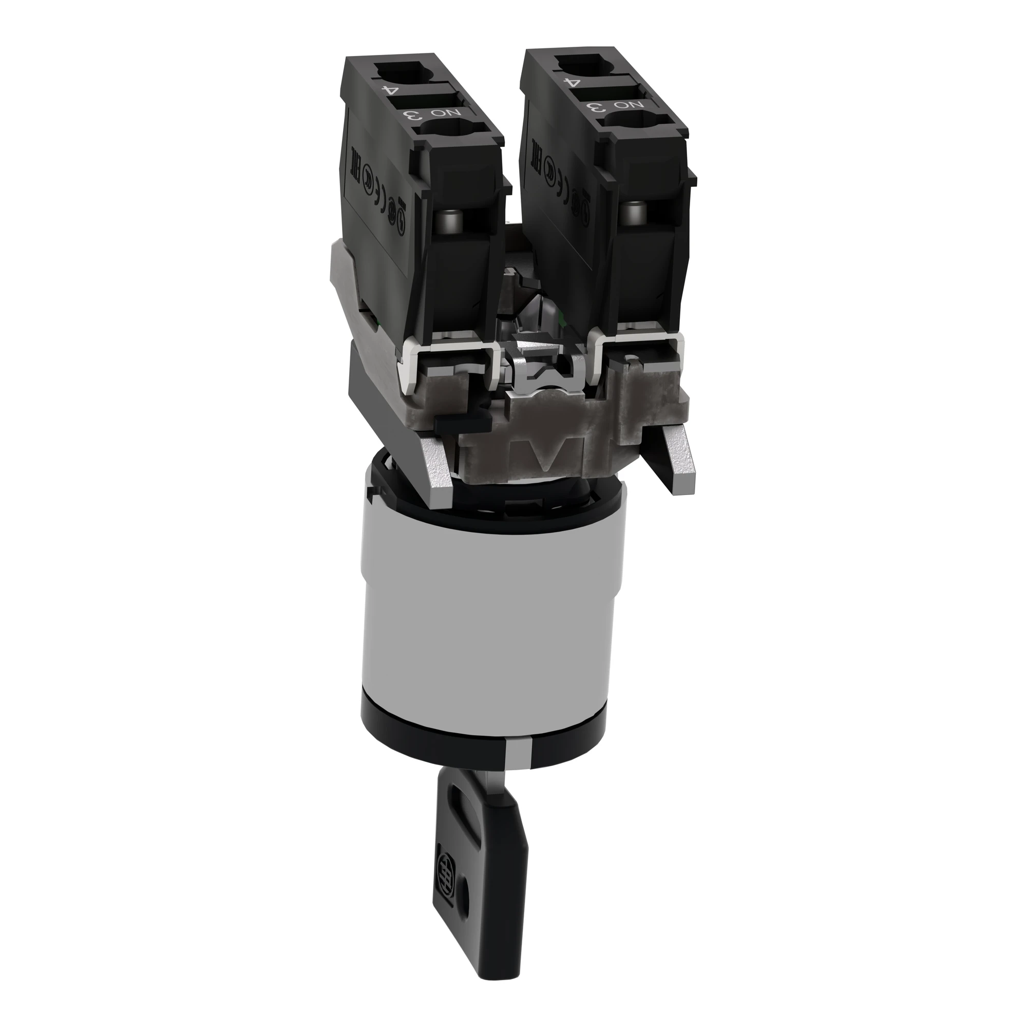 Schneider Electric XB4BG03 Key switch, Harmony XB4, metal, 22mm, black, 3 positions, latching, Ronis 455, 2S (img_006)