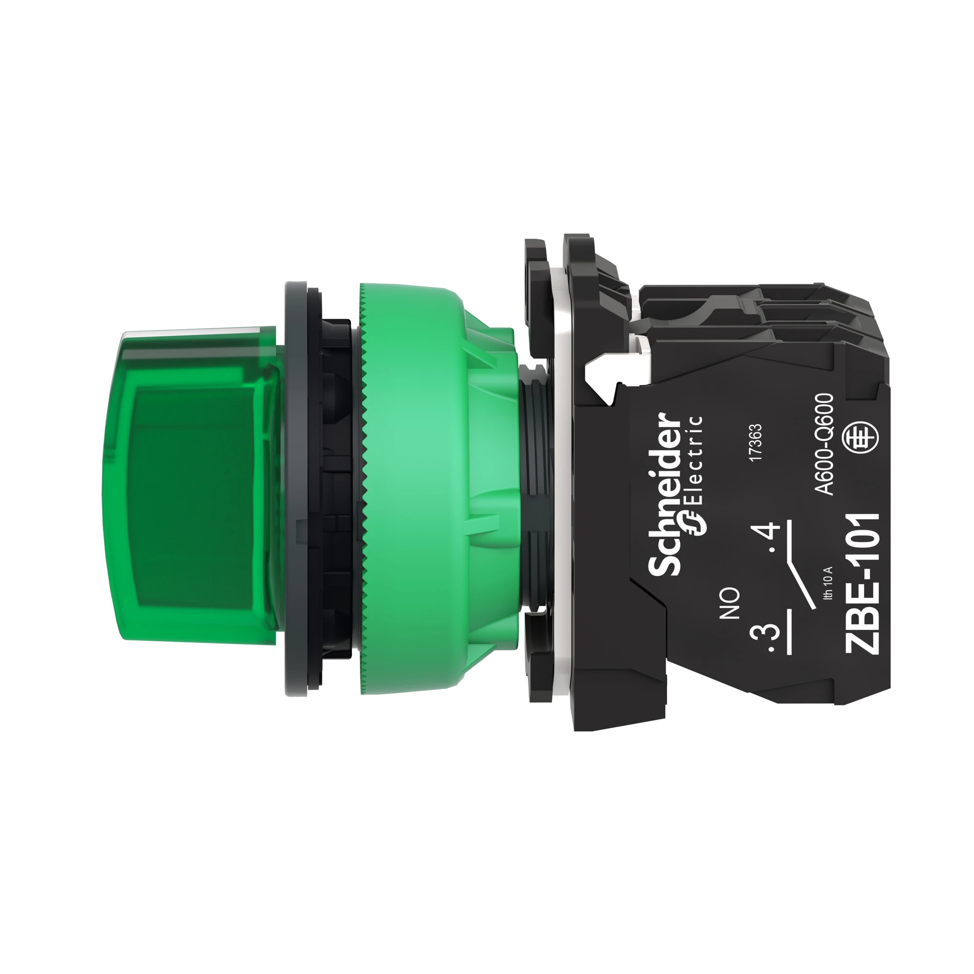 Schneider Electric XB5FK133G5 Illuminated selector switch, Harmony XB5F, plastic, green, 30mm, universal LED, 3 positions, 1NC + 1NO, 110-120V AC (img_007)