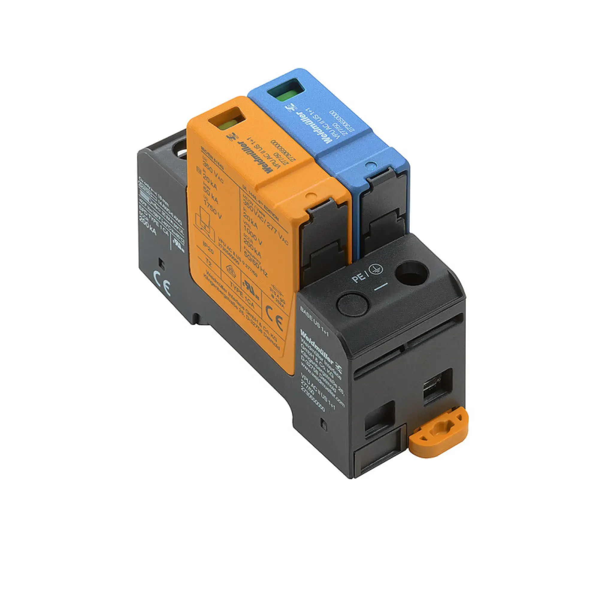 Weidmüller 2730650000 Surge voltage arrester (power supply systems), Surge protection, Type II, Low voltage network: Single-phase, TN, TT, IT with N, IT without N, II, AC, (img_001) Weidmüller 2730650000 Surge voltage arrester (power supply systems), Surge protection, Type II, Low voltage network: Single-phase, TN, TT, IT with N, IT without N, II, AC, (img_001)