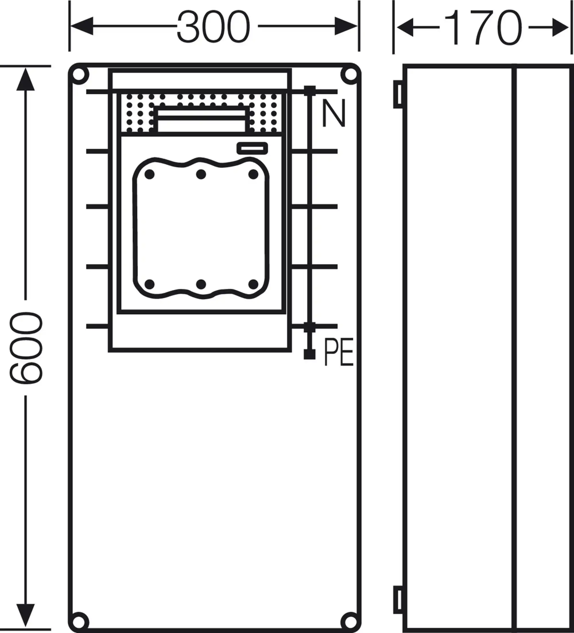 Hensel 20001390 Mi-NH-Sicherungslasttrennschaltergehäuse , 1xNH 1,a. Sammels., 250A, 5polig Mi 6480 (img_003)