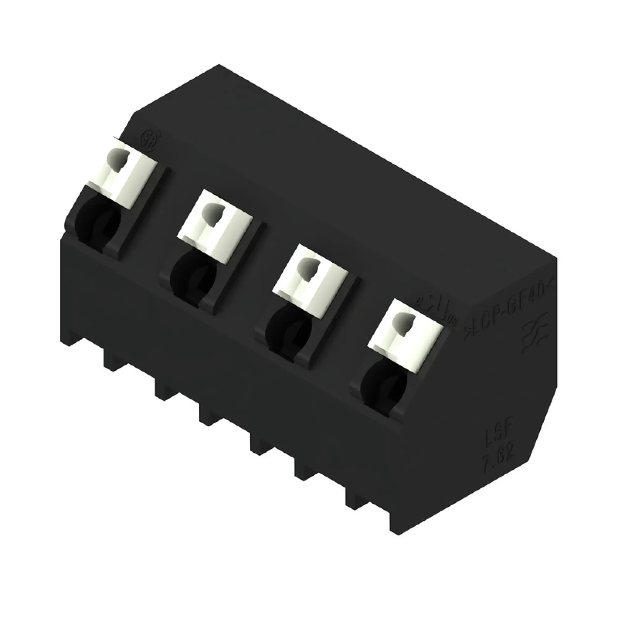 Weidmüller 1884970000 PCB terminal, 630 V, 17.5 A, Pitch in mm: 7.62, 1.5 mm², Number of poles: 4, PUSH IN with actuator, THT/THR solder connection, 135°, Tube (img_001)