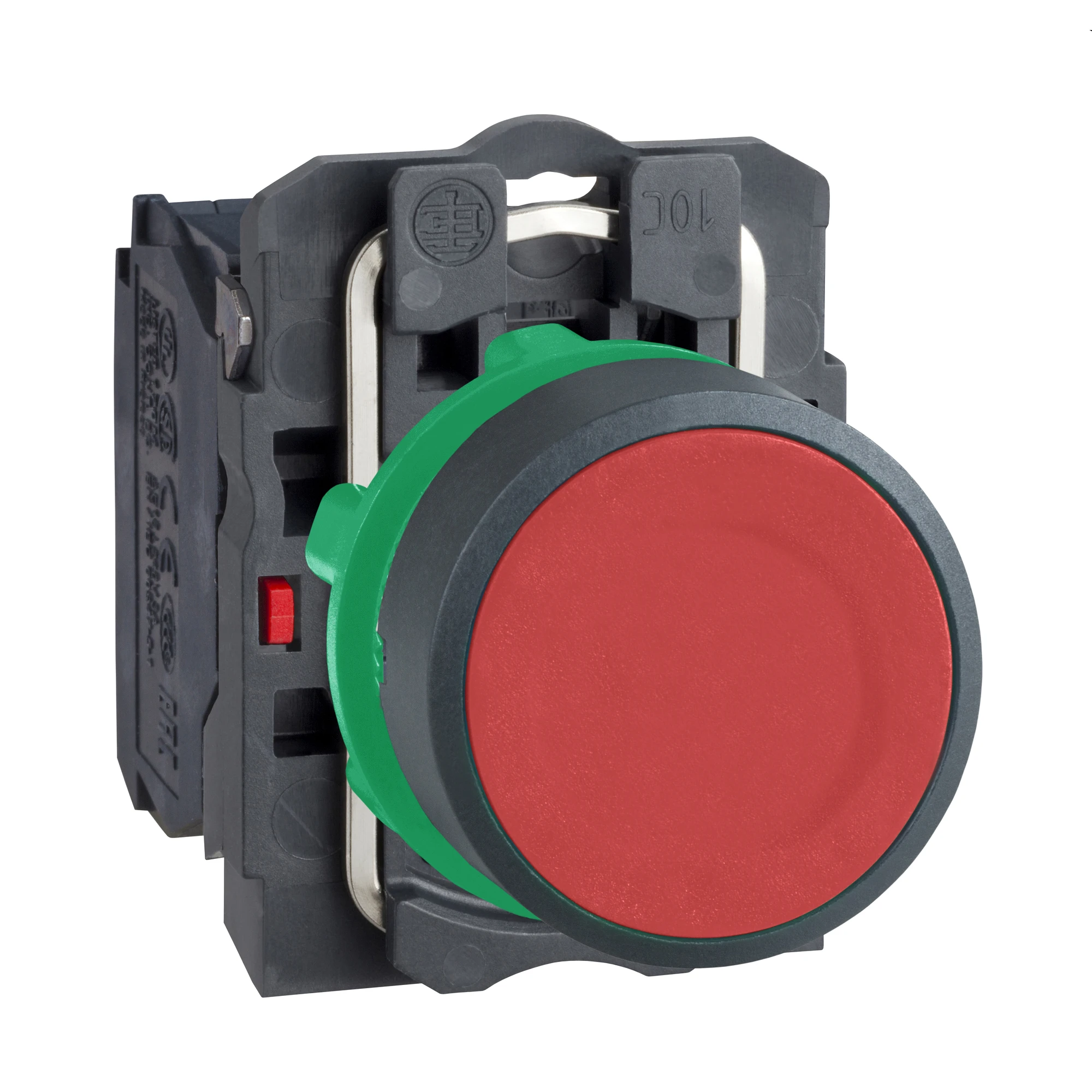 Schneider Electric XB5AA42 Pushbutton, Harmony XB5, plastic, red, unlabelled, 22mm, momentary contact, 1NC (img_001)