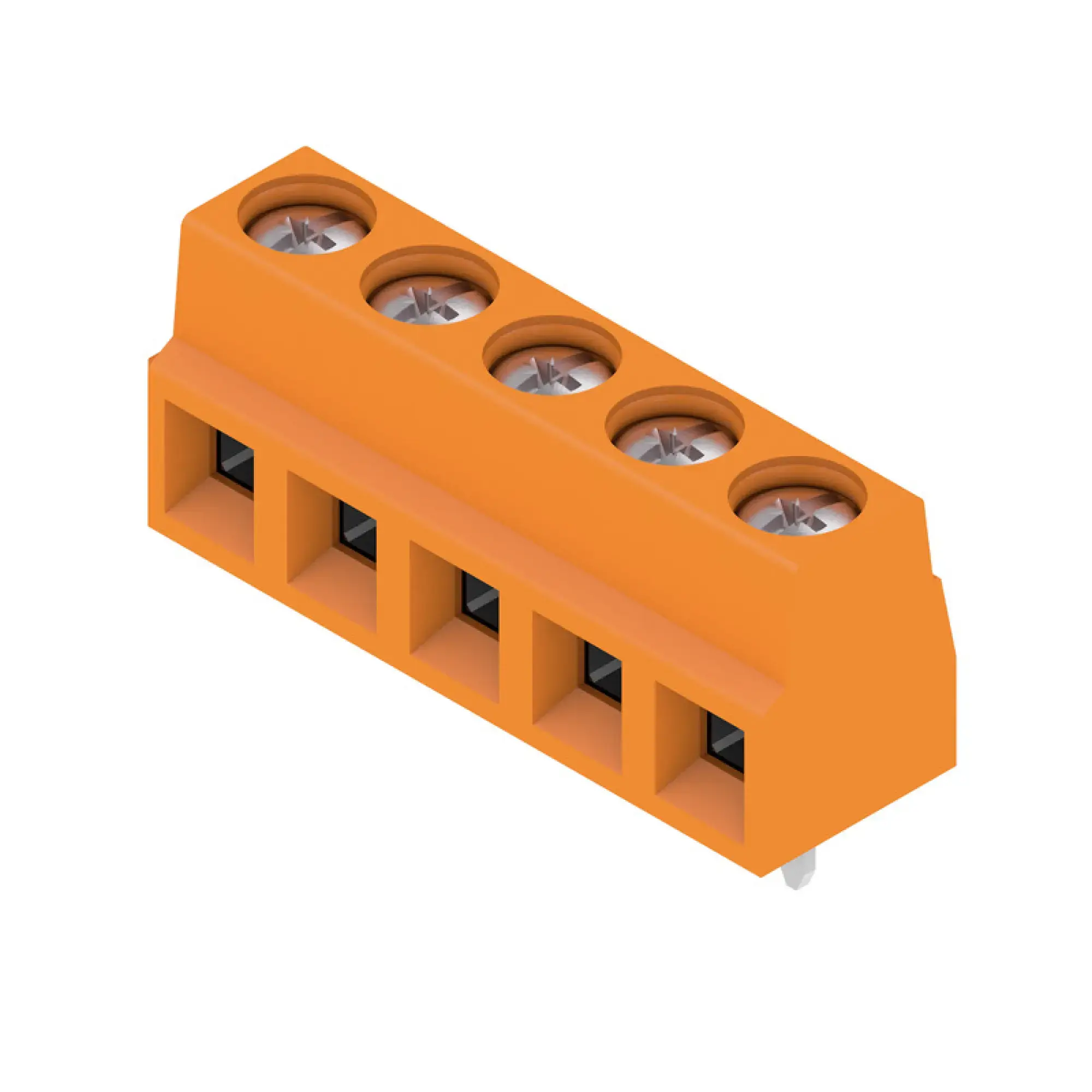 Weidmüller 1912560000 PCB terminal, 320 V, 17.5 A, Pitch in mm: 5.08, 1.5 mm², Number of poles: 5, Clamping yoke connection, THT solder connection, 90°, Box (img_001) Weidmüller 1912560000 PCB terminal, 320 V, 17.5 A, Pitch in mm: 5.08, 1.5 mm², Number of poles: 5, Clamping yoke connection, THT solder connection, 90°, Box (img_001)