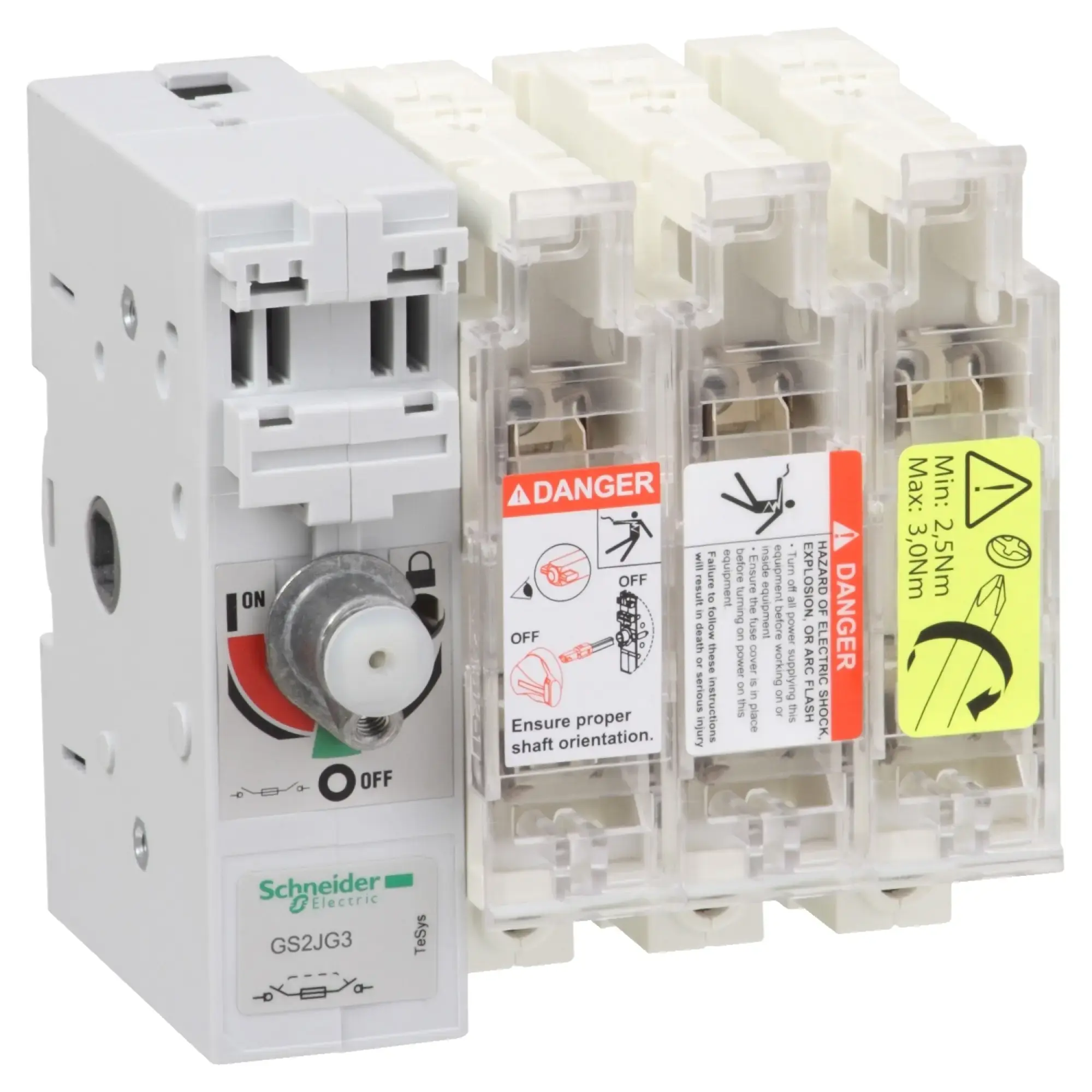Schneider Electric GS2JG3 Load disconnect switch with fuses TeSys GS2J, 3p, 100A, DIN 22x58mm (img_002)