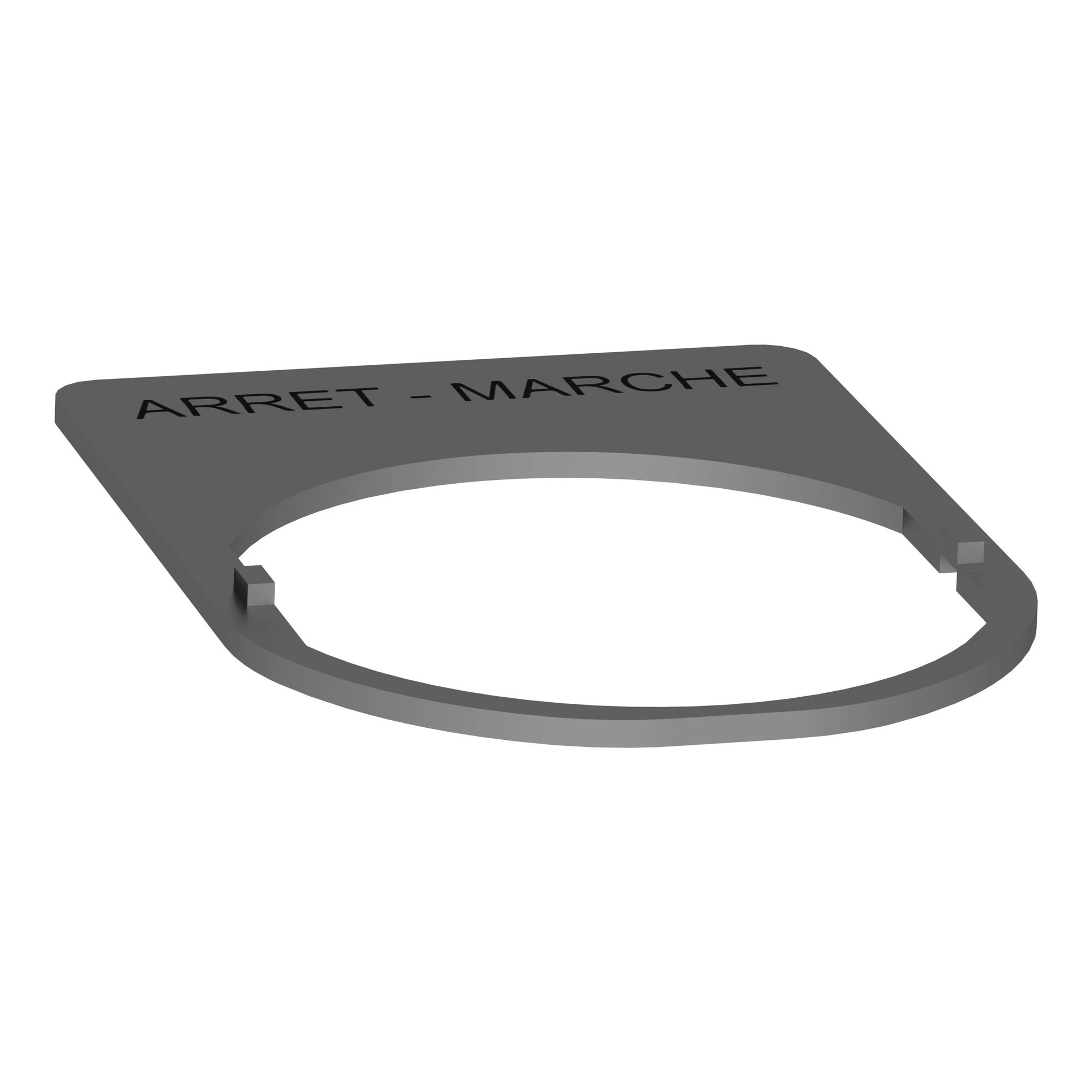 Schneider Electric ZBYM2166 Label holder 30x40mm, with ARRET-MARCHE marking, for Harmony 22mm, metal (img_002) Schneider Electric ZBYM2166 Label holder 30x40mm, with ARRET-MARCHE marking, for Harmony 22mm, metal (img_002)