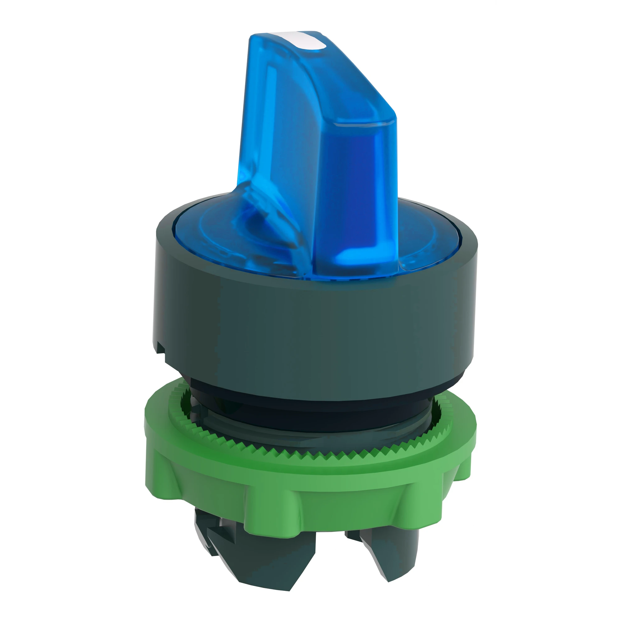 Schneider Electric ZB5AK1563 Illuminated Selector Switch, Front Element, Harmony XB5, Plastic, 22mm, Blue, for Universal LED, 3 Positions, Centered Resting (img_005)