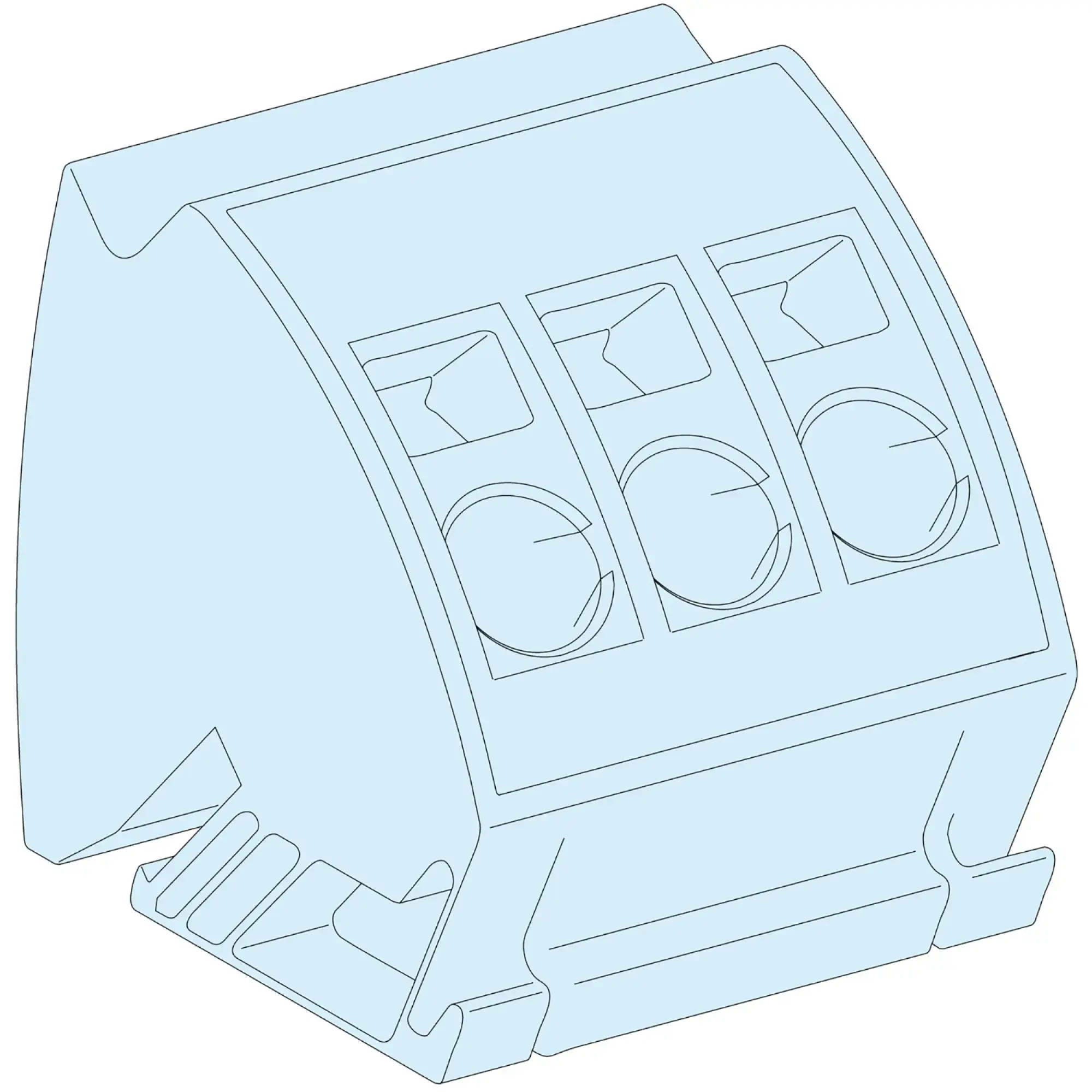 Schneider Electric LVS04215 PrismaSeT-P, Linergy TB, Grounding block, 3x16mm²,Length=37mm,(4 pieces) (img_002)