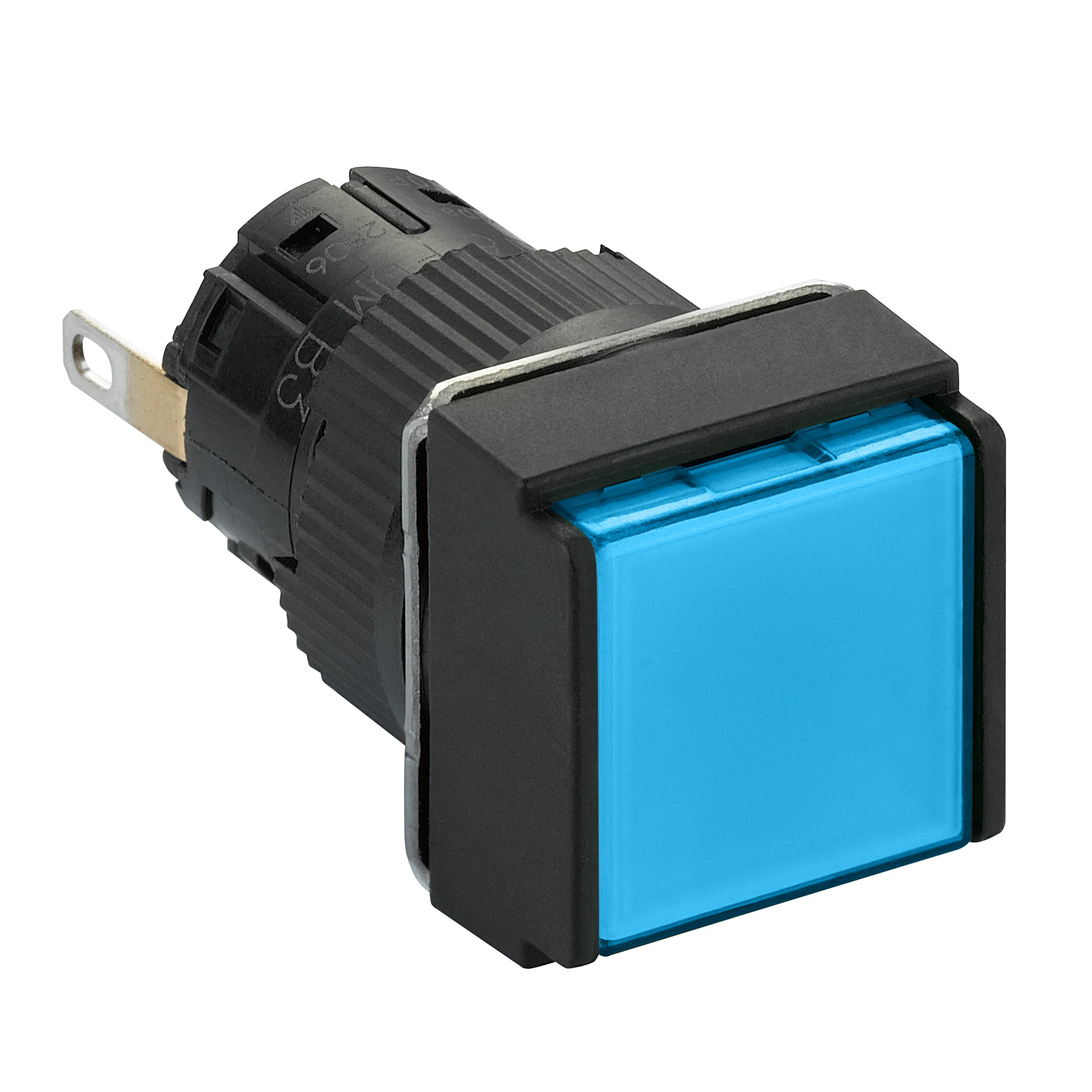 Schneider Electric XB6ECV6BP Indicator light, square Ø 16, IP 65, blue, Integral LED, 24 V, plug (img_001) Schneider Electric XB6ECV6BP Indicator light, square Ø 16, IP 65, blue, Integral LED, 24 V, plug (img_001)