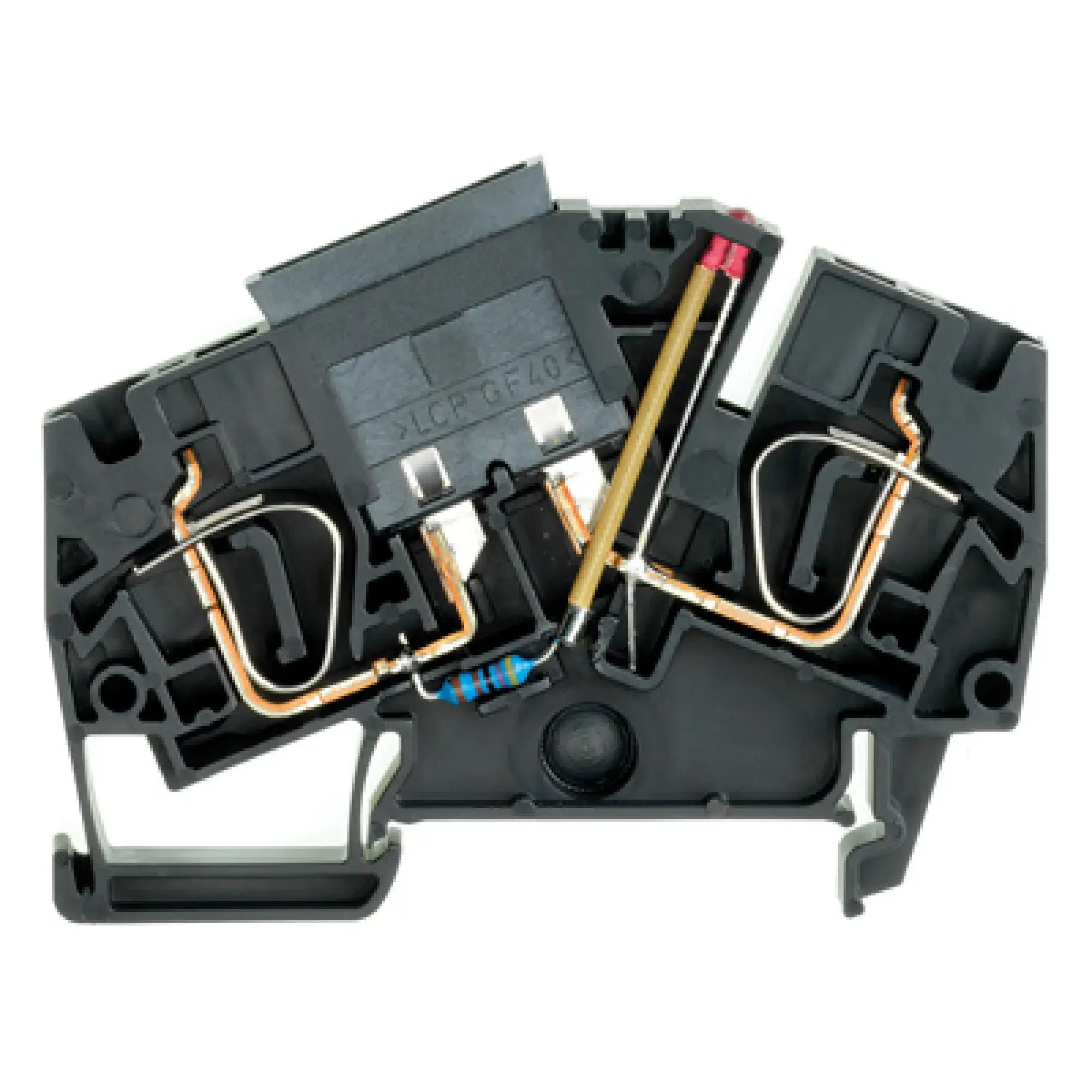 Weidmüller 1814700000 Fuse terminal, Tension-clamp connection, black, 6 mm², 30 A, 36 V, Number of connections: 2, Number of levels: 1, TS 35 (img_001)