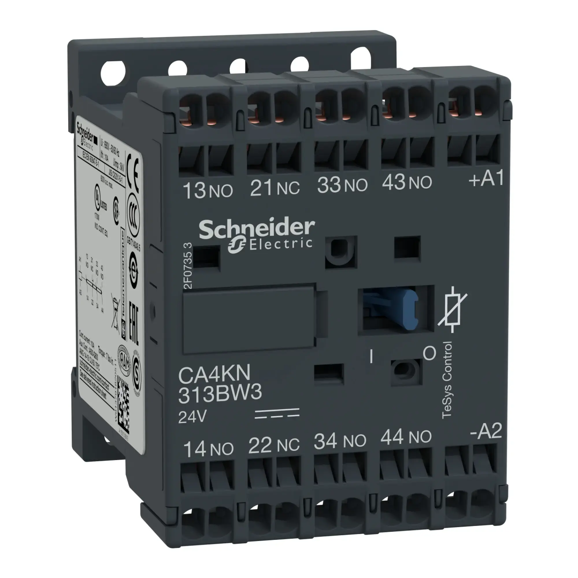 Schneider Electric CA4KN313BW3 Auxiliary contactor, 3NO+1NC, 24V DC, 1.8W (img_002)