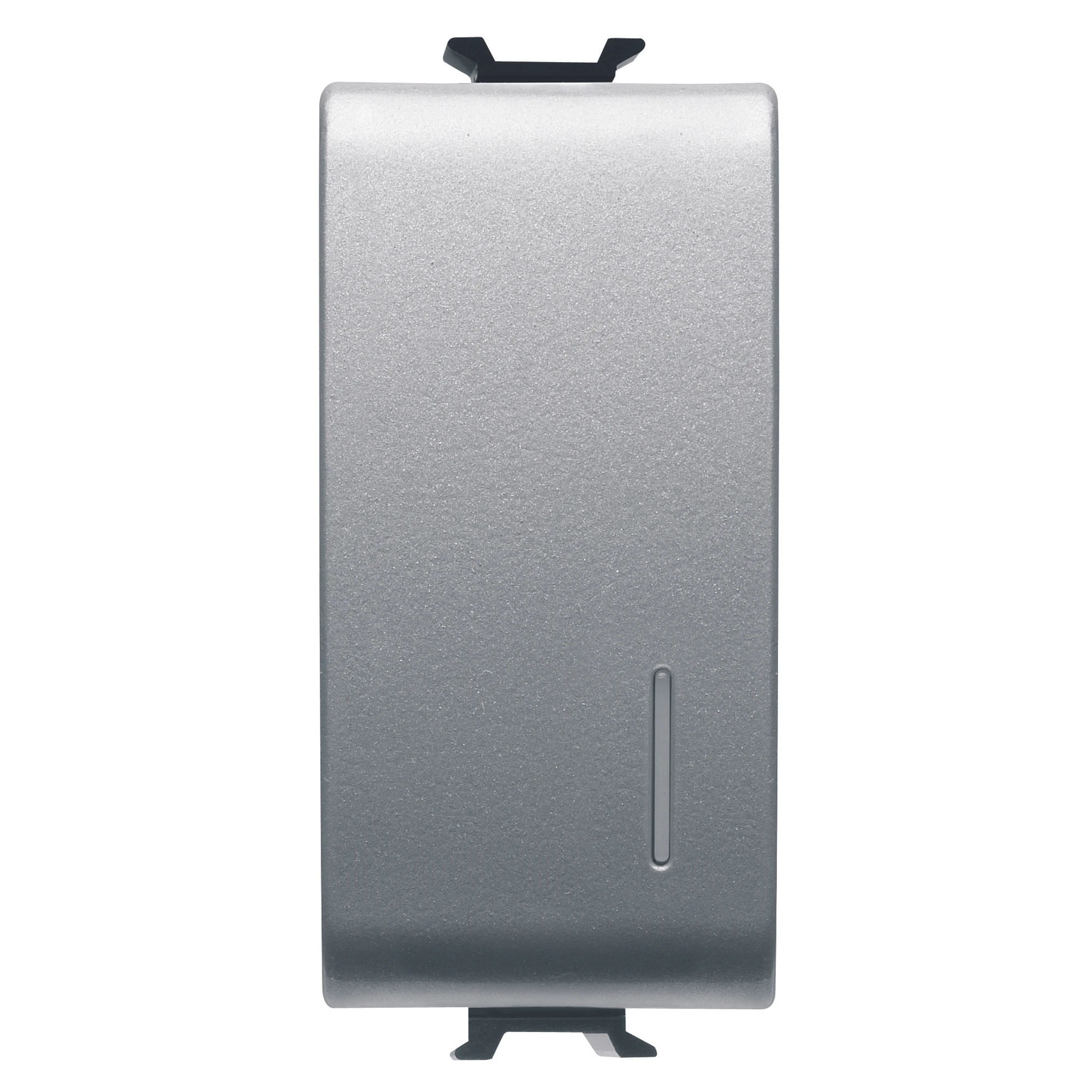 GEWISS GW14132 PUSH-BUTTON 1P 250V ac - NO 16A ILLUMINABLE - WITH DIFFUSER - 1 MODULE - TITANIUM - CHORUSMART (img_001)