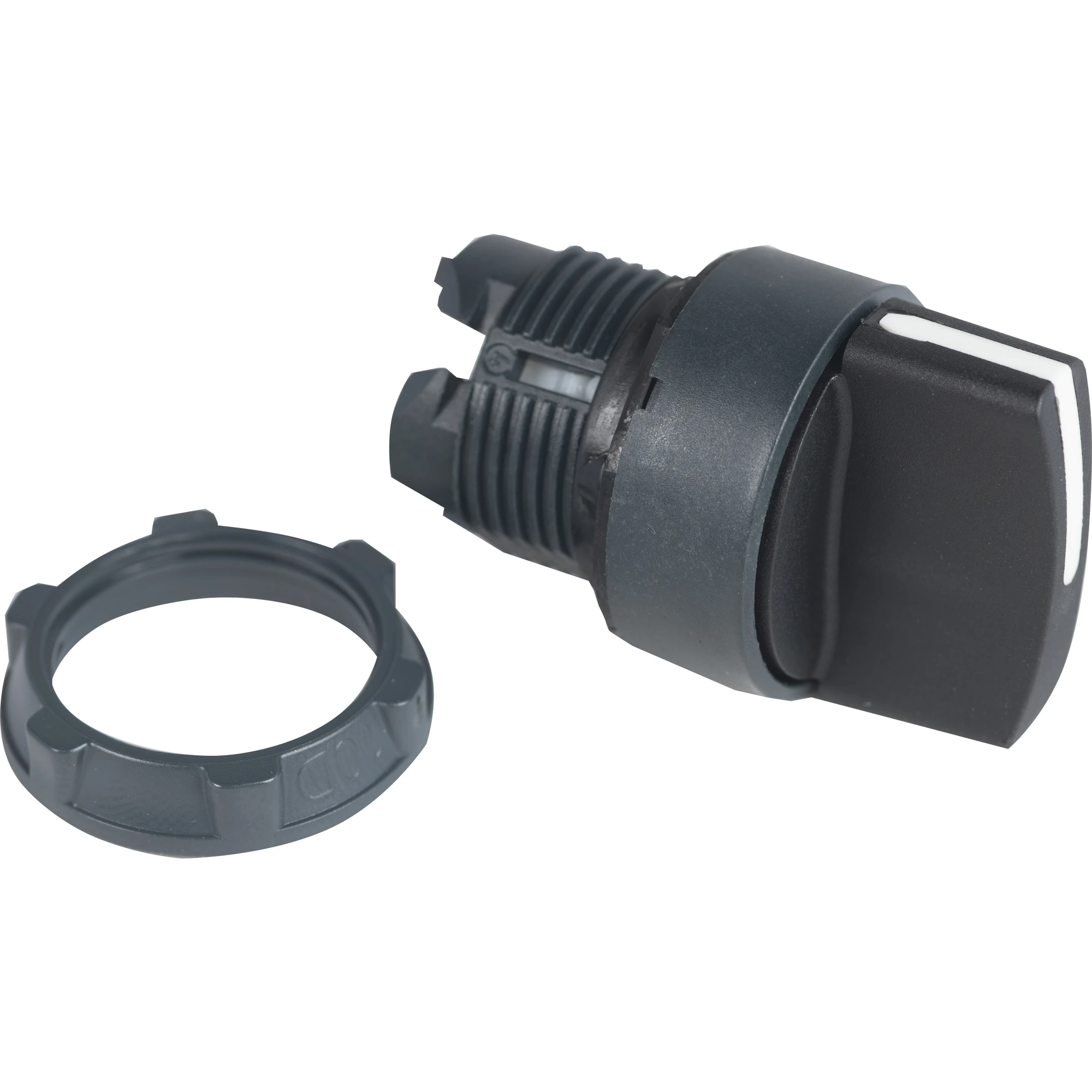 Schneider Electric ZB5AD2 Selector switch, front element, Harmony XB5, plastic, 22mm, black, 2 positions, latching (img_001)