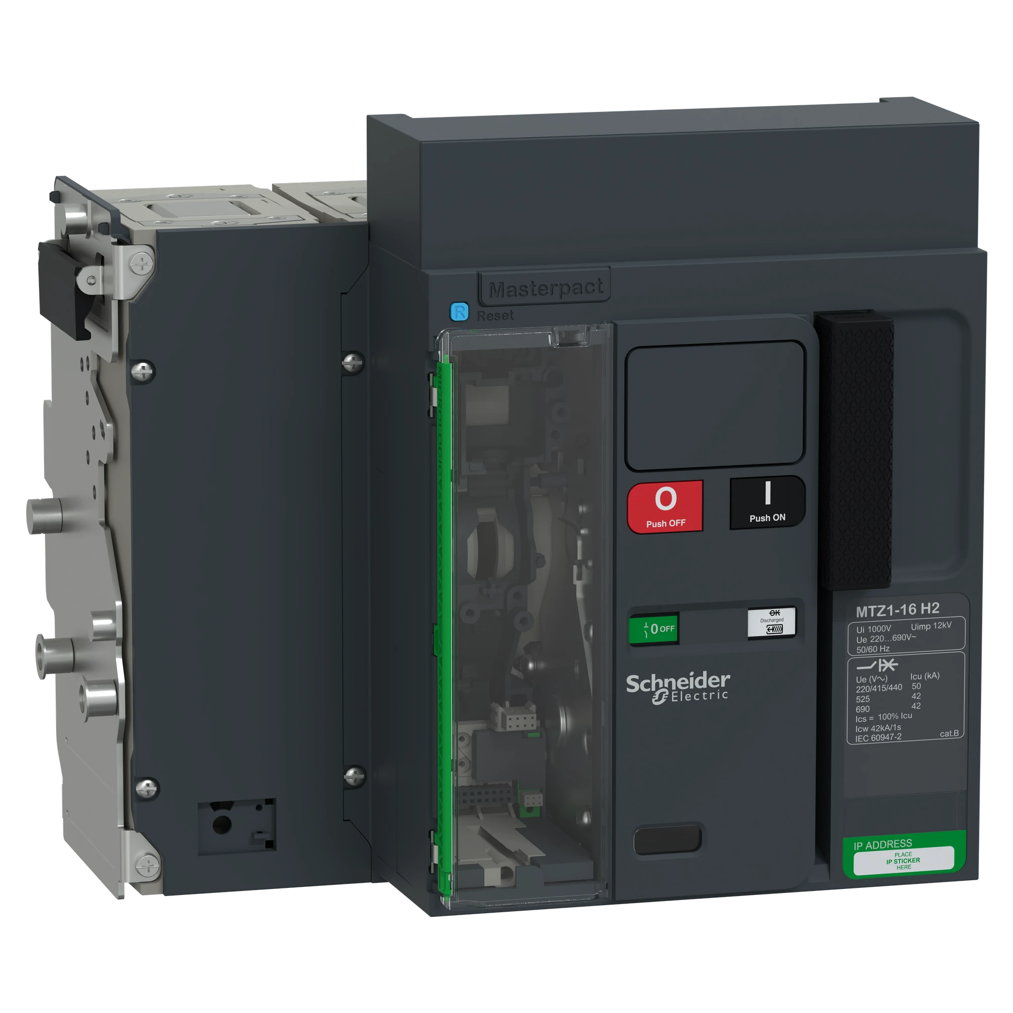 Schneider Electric LV947247 MasterPacT MTZ1 16 1600A H2 50kA/440VAC (Icu) 4P Grundschalter Einschub für MicroLogic Active (img_001) Schneider Electric LV947247 MasterPacT MTZ1 16 1600A H2 50kA/440VAC (Icu) 4P Grundschalter Einschub für MicroLogic Active (img_001)