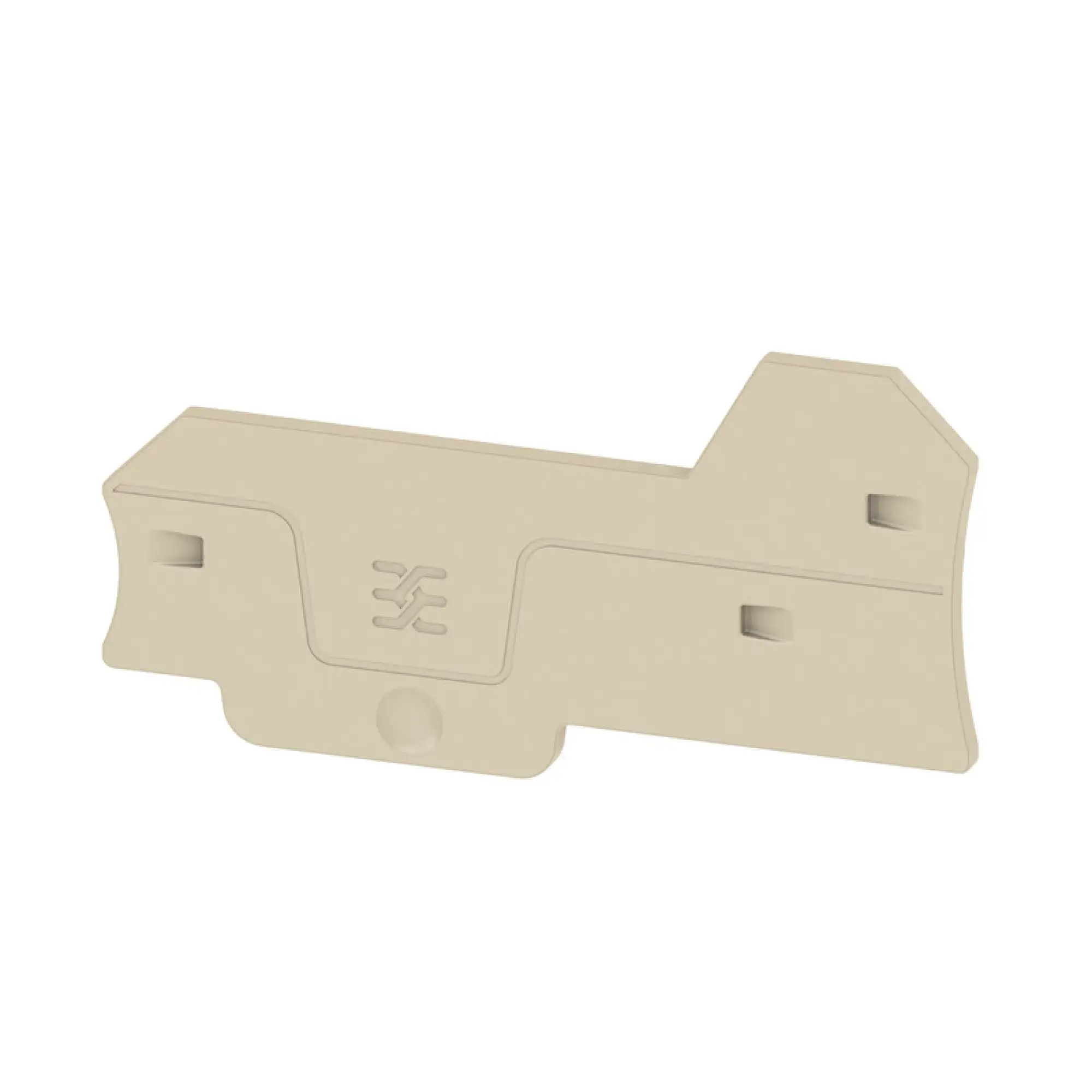 Weidmüller 2898850000 End plate (terminals), dark beige, Height: 77.6 mm, Width: 2 mm, V-0, Wemid (img_001)