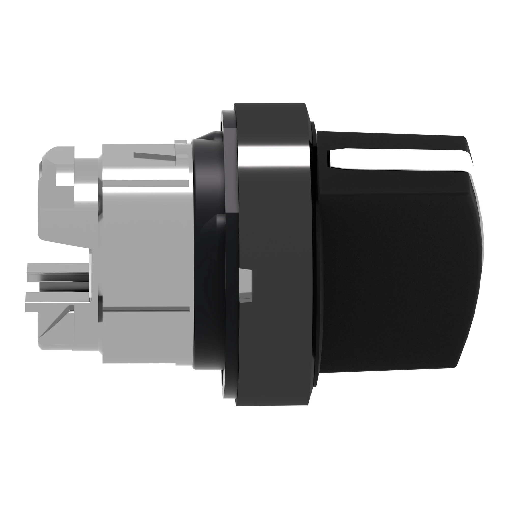 Schneider Electric ZB4BD27 Selector switch, front element, Harmony XB4, black metal, 22mm, black, 2 positions, latching (img_003)