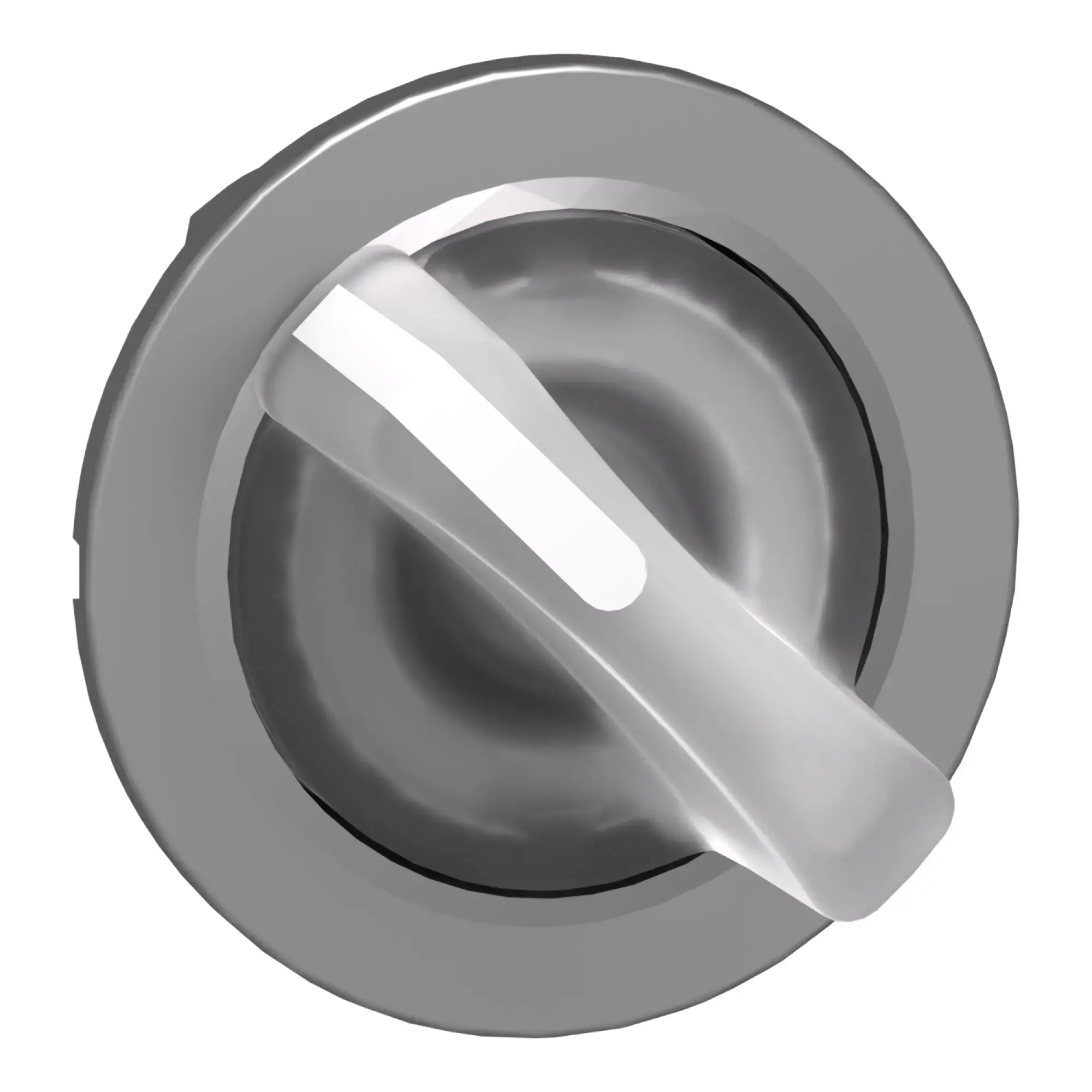 Schneider Electric ZB4FK1213 Illuminated Selector Switch, Front Element, Harmony XB4F, Metal, 30mm, White, for Universal LED, 2 Positions, Latching (img_008)