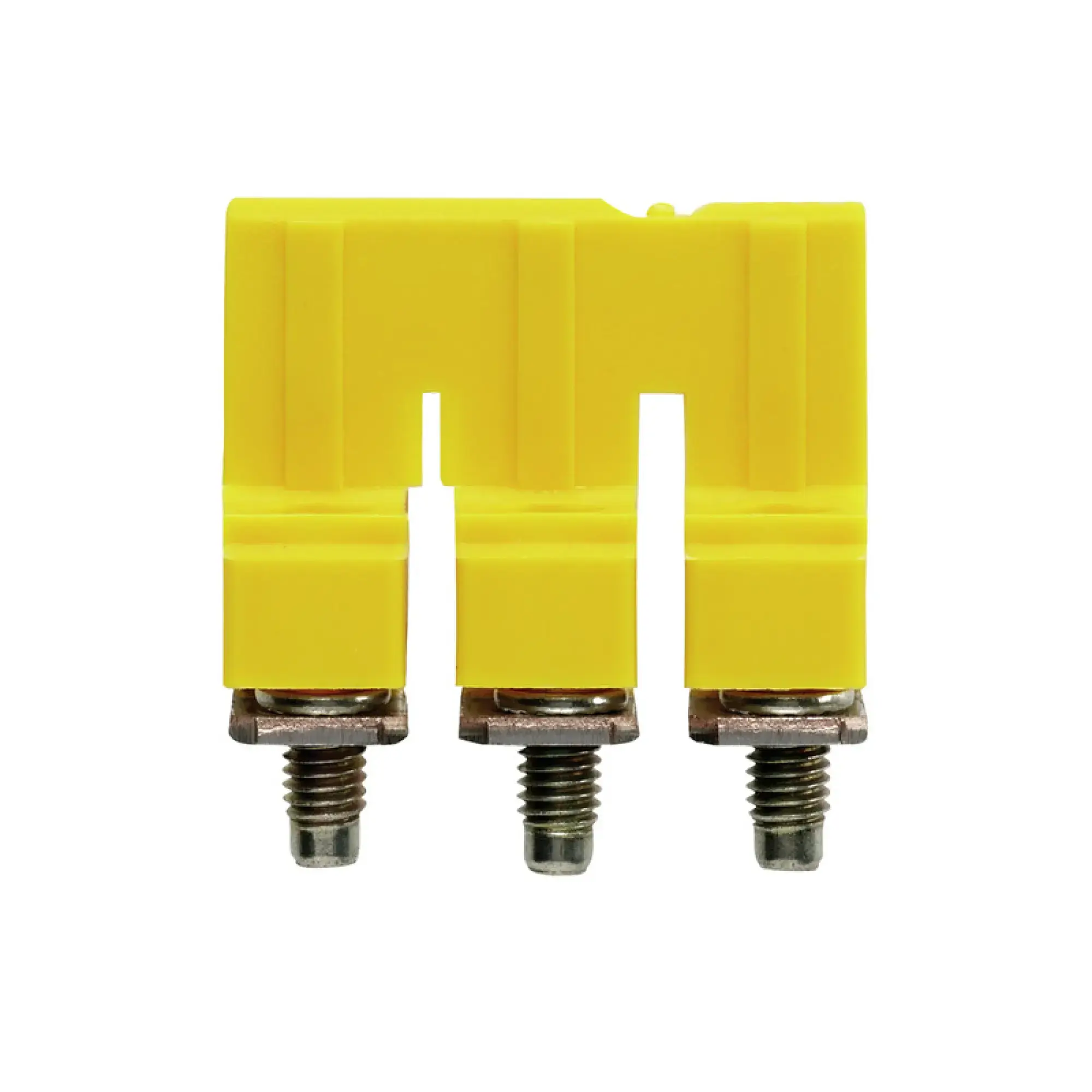 Weidmüller 1054760000 Cross-connector (terminal), when screwed in, yellow, 57 A, Number of poles: 3, Pitch in mm: 8.00, Insulated: Yes, Width: 7.6 mm (img_001) Weidmüller 1054760000 Cross-connector (terminal), when screwed in, yellow, 57 A, Number of poles: 3, Pitch in mm: 8.00, Insulated: Yes, Width: 7.6 mm (img_001)