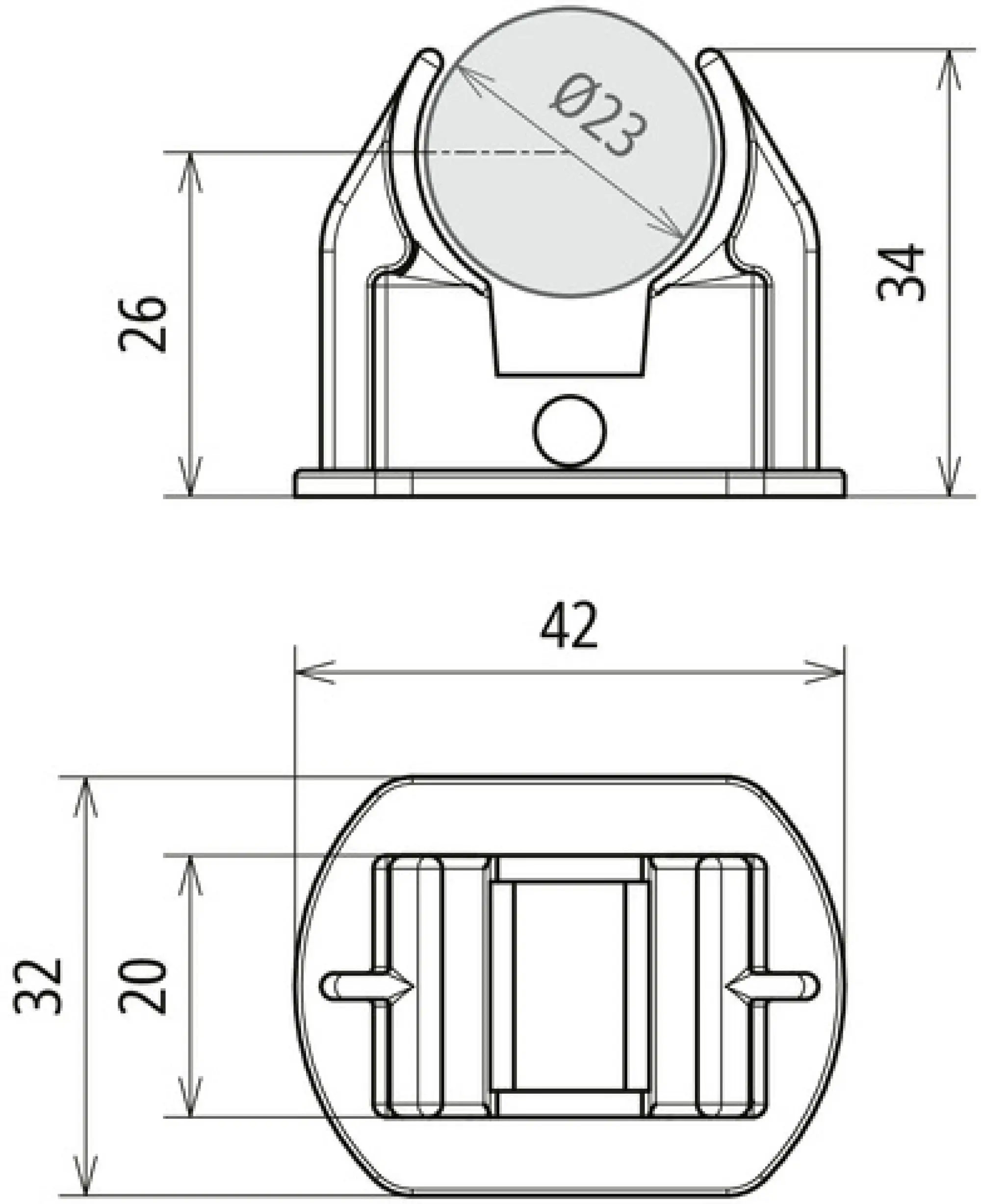 Dehn 253027 Adapter D 23mm for HVI conductor for roof cond. holder type FB and KF (img_002)