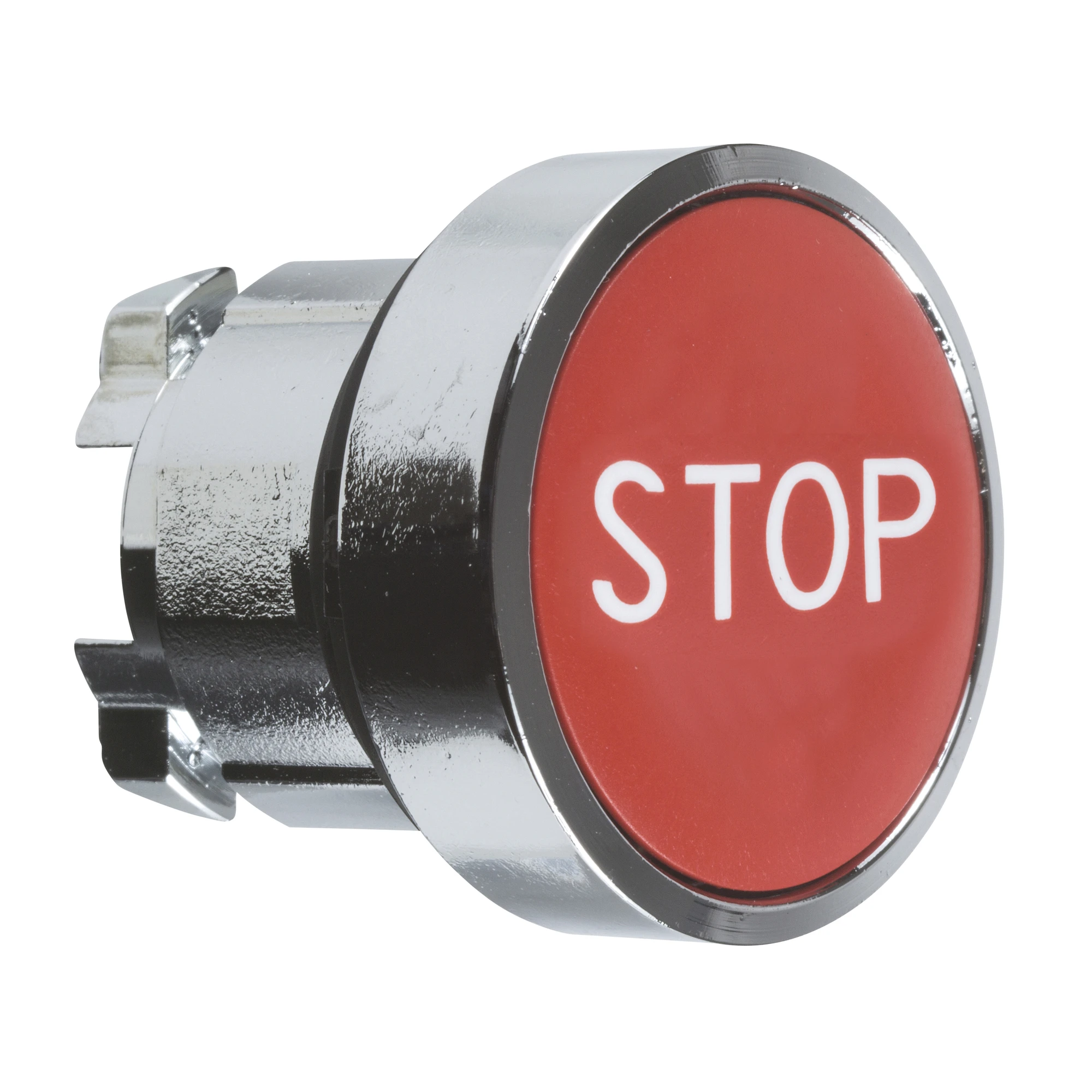 Schneider Electric ZB4BA434 Push Button, Front Element, Harmony XB4, Metal, 22mm, Red, Labelled STOP, Momentary (img_001) Schneider Electric ZB4BA434 Push Button, Front Element, Harmony XB4, Metal, 22mm, Red, Labelled STOP, Momentary (img_001)