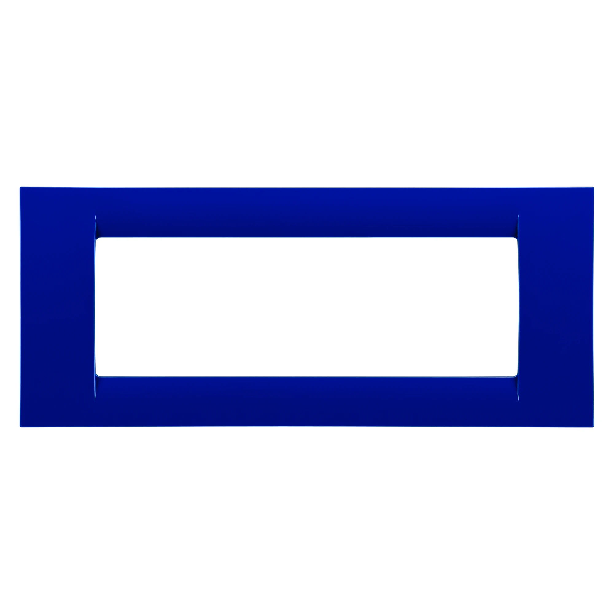 GEWISS GW22176 VIRNA PLATE - IN TECHNOPOLYMER GLOSS FINISHING - 6 GANG - JAZZ BLUE - SYSTEM (img_001)