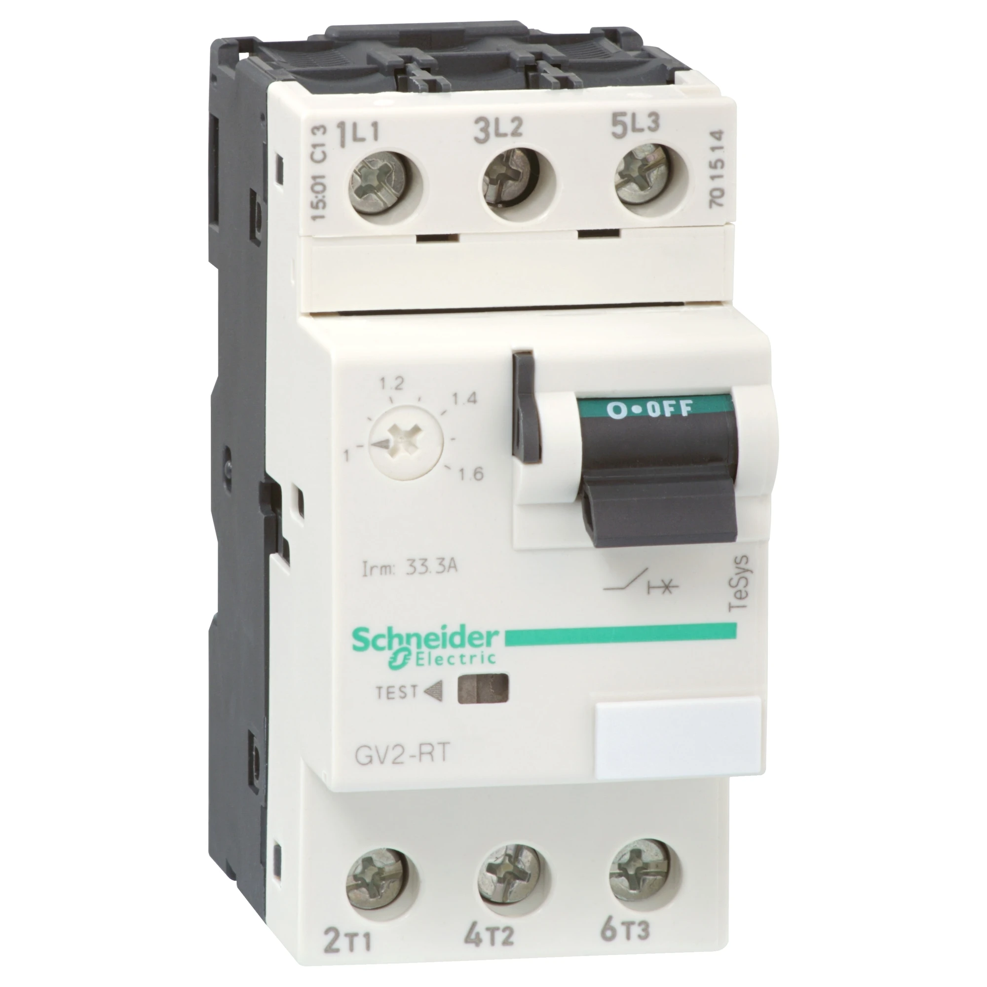 Schneider Electric GV2RT10 Transformer protection switch, 3p, 4-6.3A, toggle lever, screw connection (img_001)