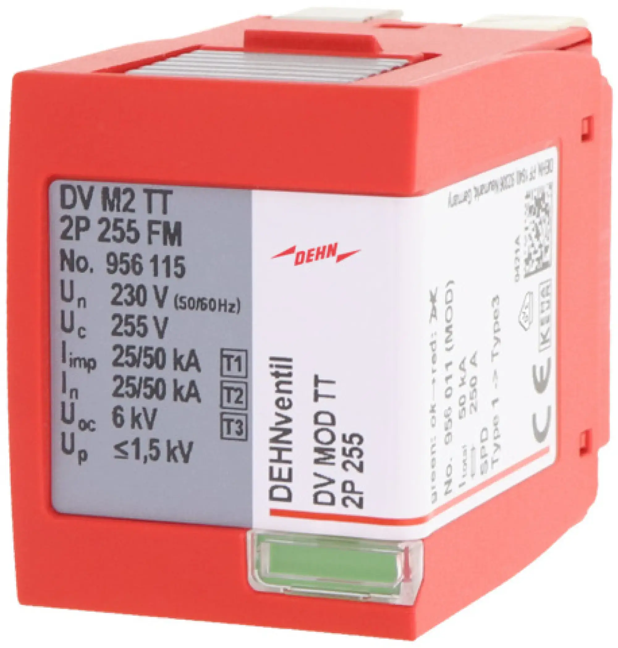 Dehn 956011 Protection module combined arrester Type 1+2+3 two-pole for DV M2 TT 2P 255 FM (img_003)