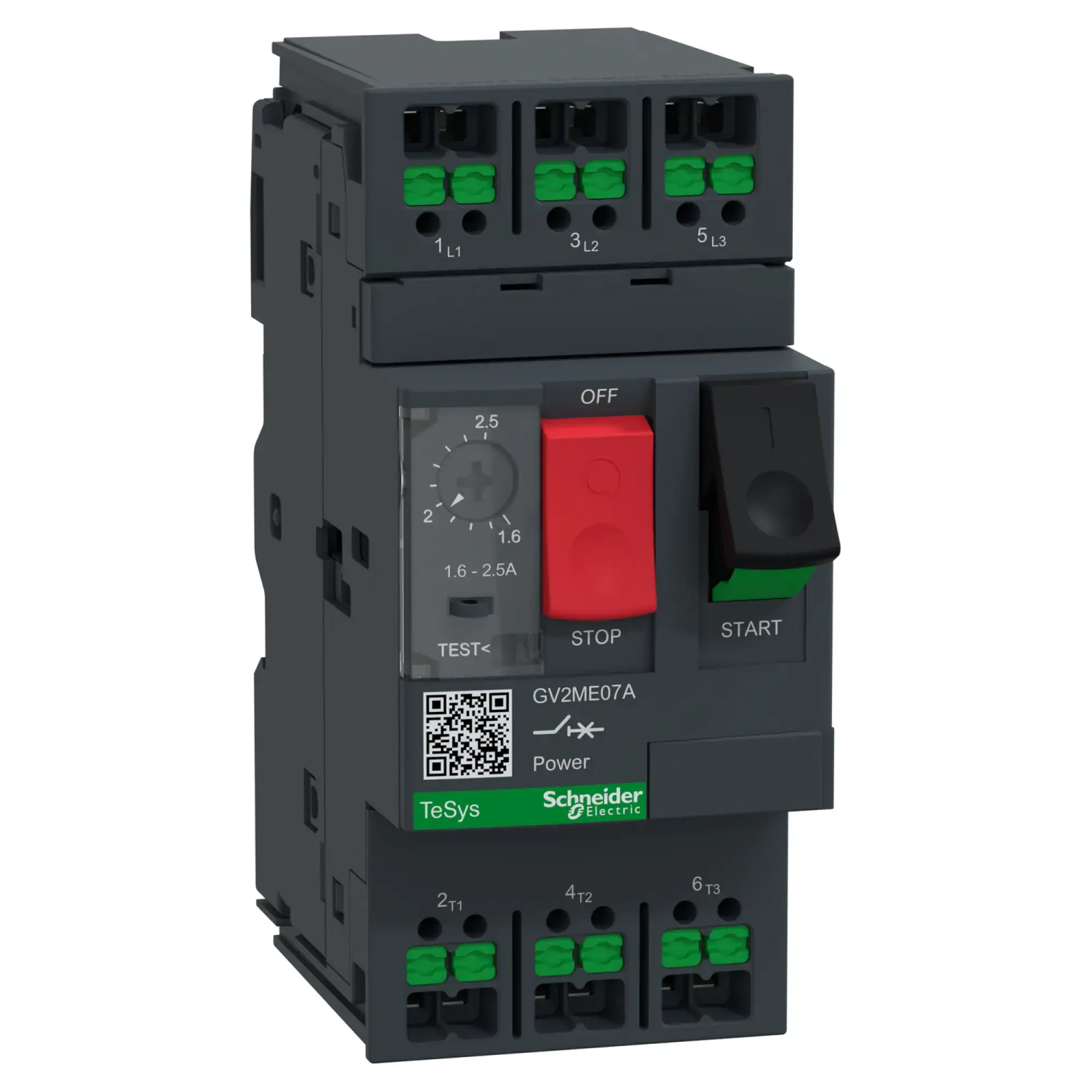 Schneider Electric GV2ME07A Motorschutzschalter, 3p, 1,6-2,5A, Tasterbetätigung, SnapIN Anschlussklemmen (img_001) Schneider Electric GV2ME07A Motorschutzschalter, 3p, 1,6-2,5A, Tasterbetätigung, SnapIN Anschlussklemmen (img_001)