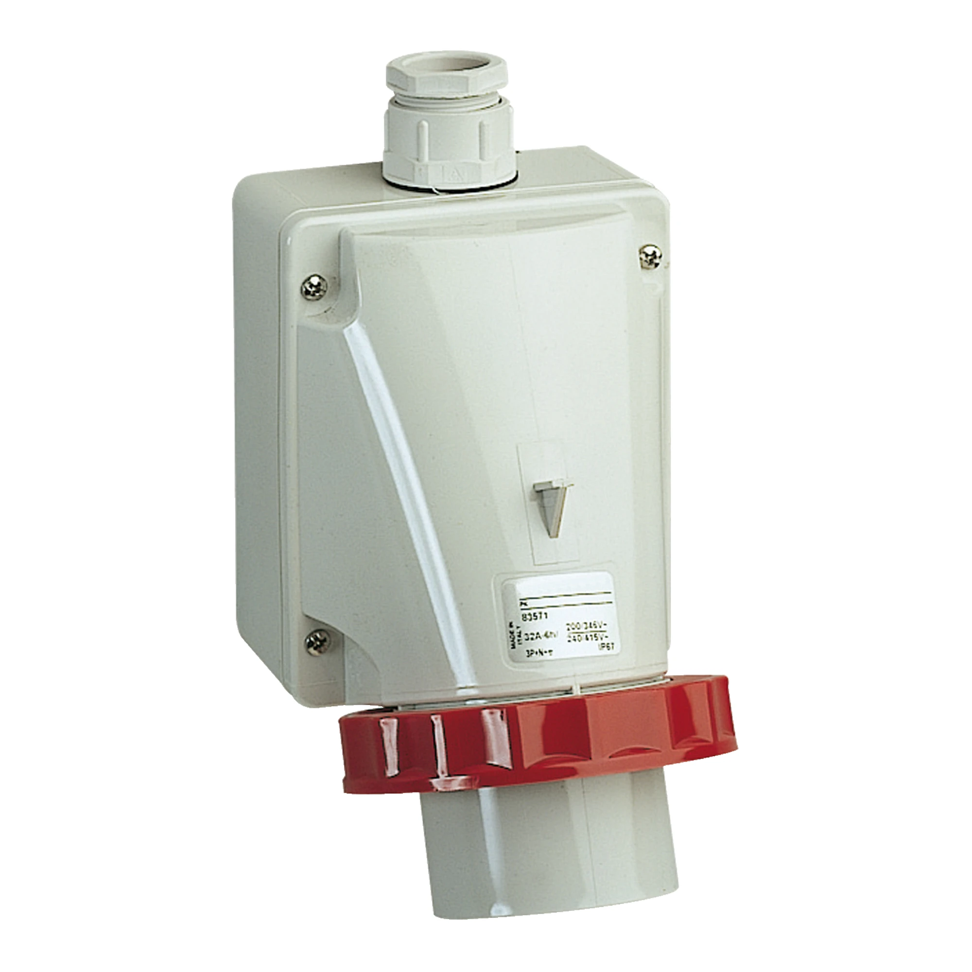 Schneider Electric 83580 Wall-mounted CEE plug with phase inverter, 16A, 3p+E, 380-415 V AC, IP67 (img_001) Schneider Electric 83580 Wall-mounted CEE plug with phase inverter, 16A, 3p+E, 380-415 V AC, IP67 (img_001)